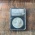 2021 $1 US American Silver Eagle, Struck at Philadelphia Mint, Heraldic Eagle T-1, Emergency Production-FR, NGC MS70