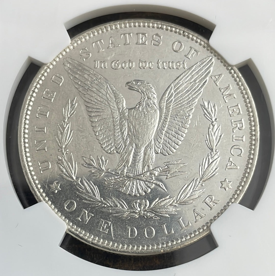 1885 $1 US Silver Morgan Dollar NGC AU58 PL
