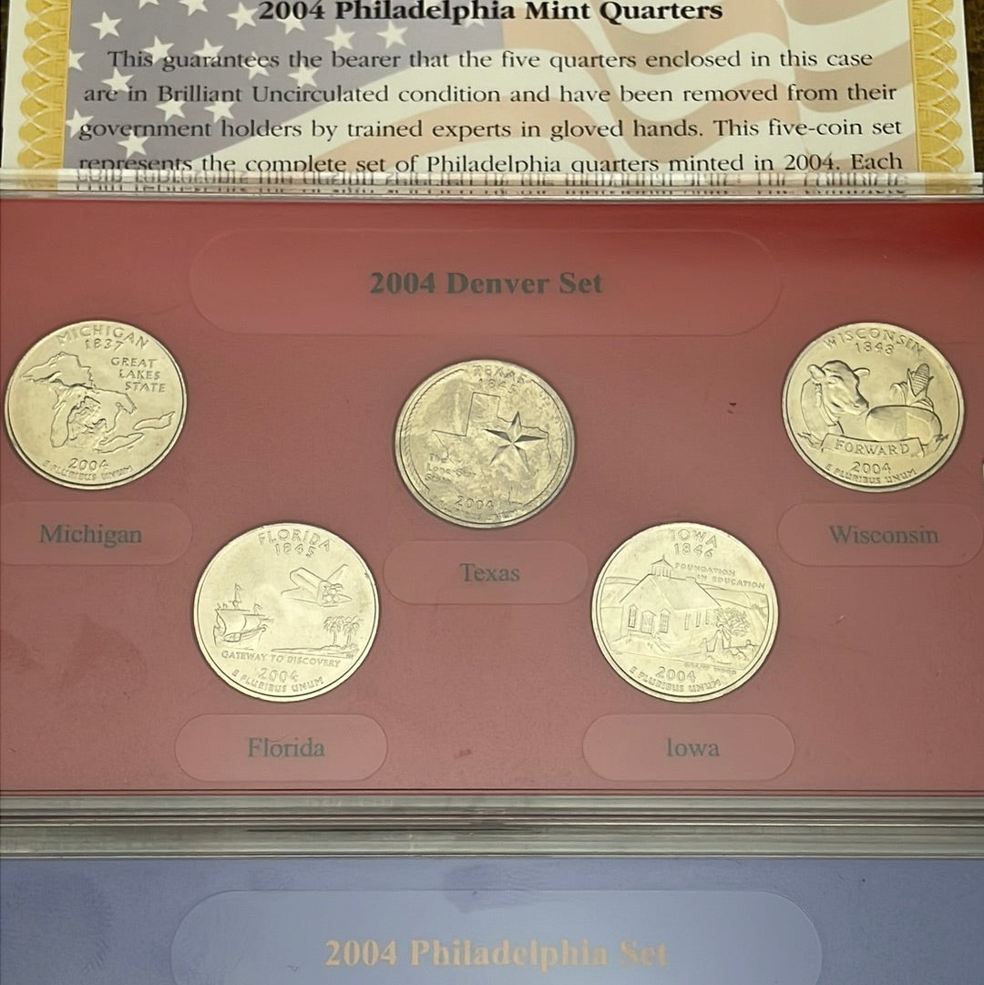 2004 State Quarter Collection, 2 SET, Philadelphia and Denver Mint