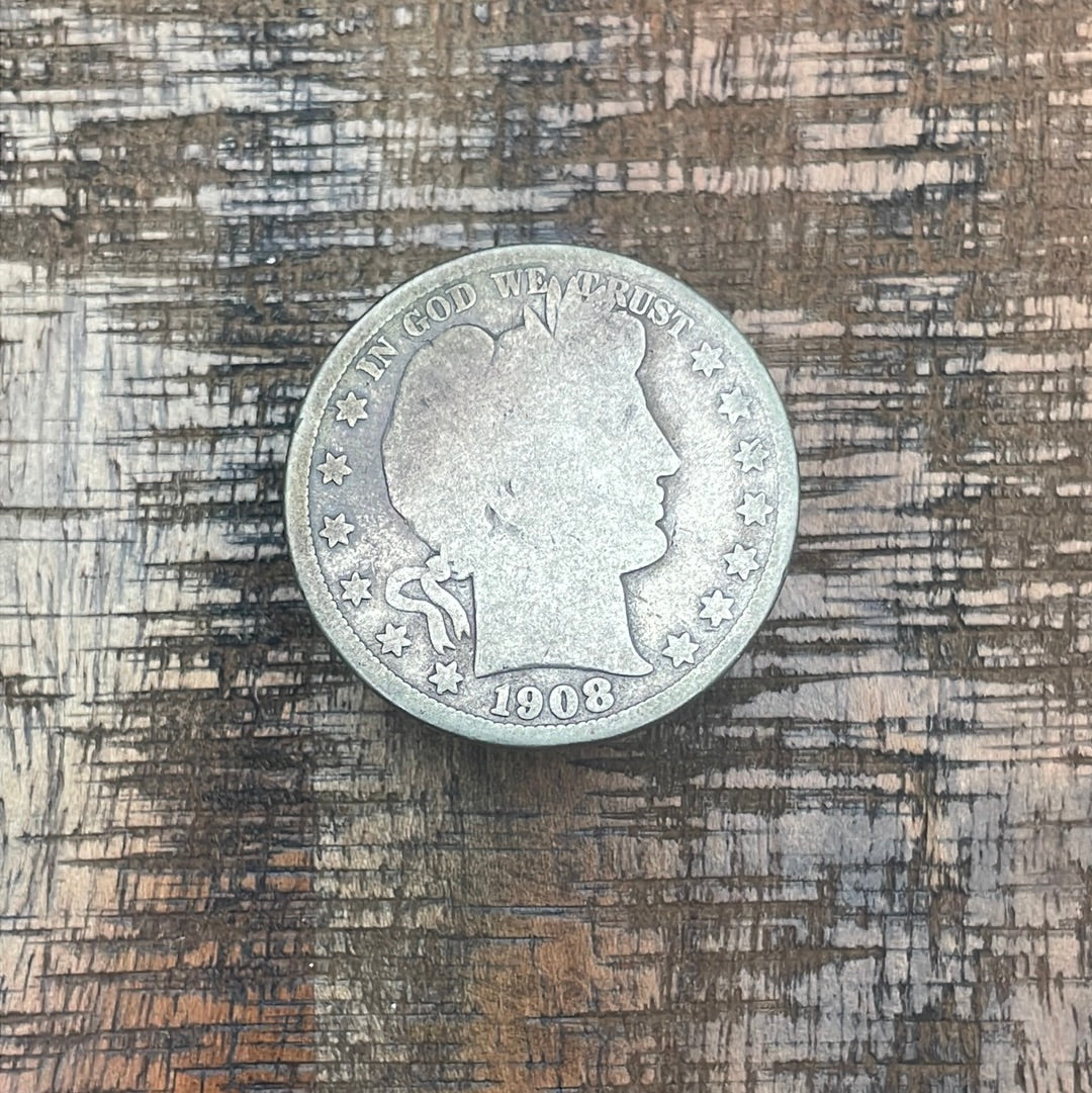 1908-D 50C US Barber Half Dollar