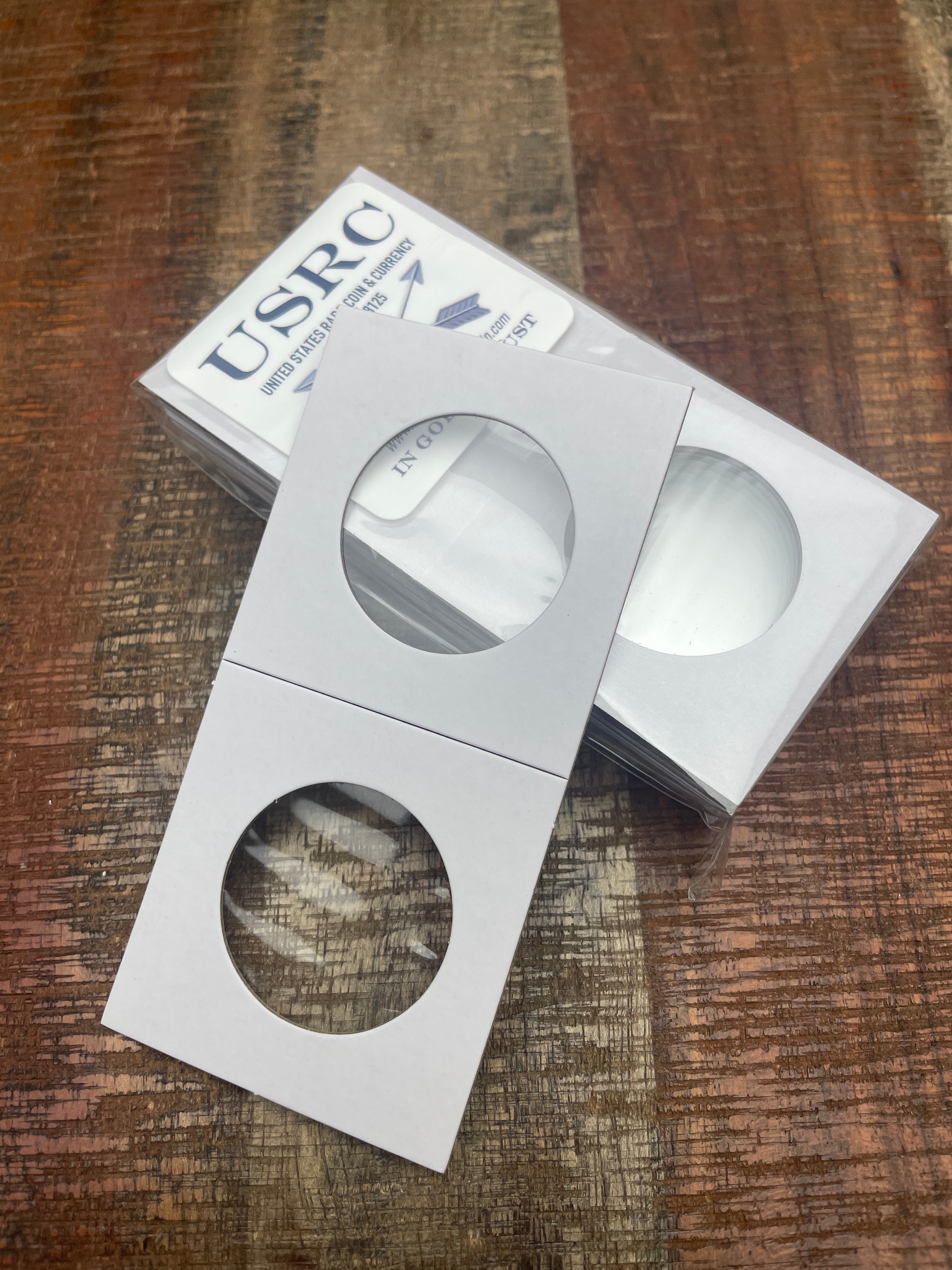 2x2 Cardboard/Mylar Holders ~ Half Dollar ~ Pack of 25