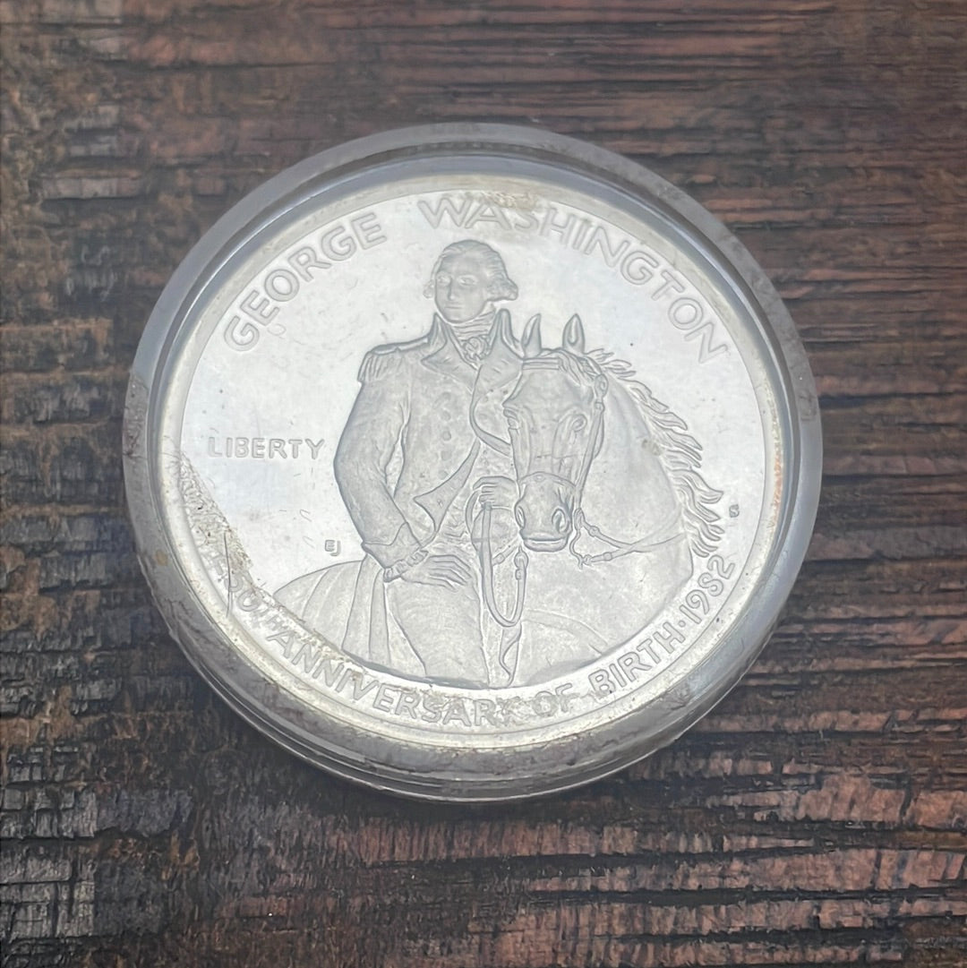 1982-S 50c George Washington Commemorative Half Dollar Silver Proof in Damaged Mint Packaging (NO COA)