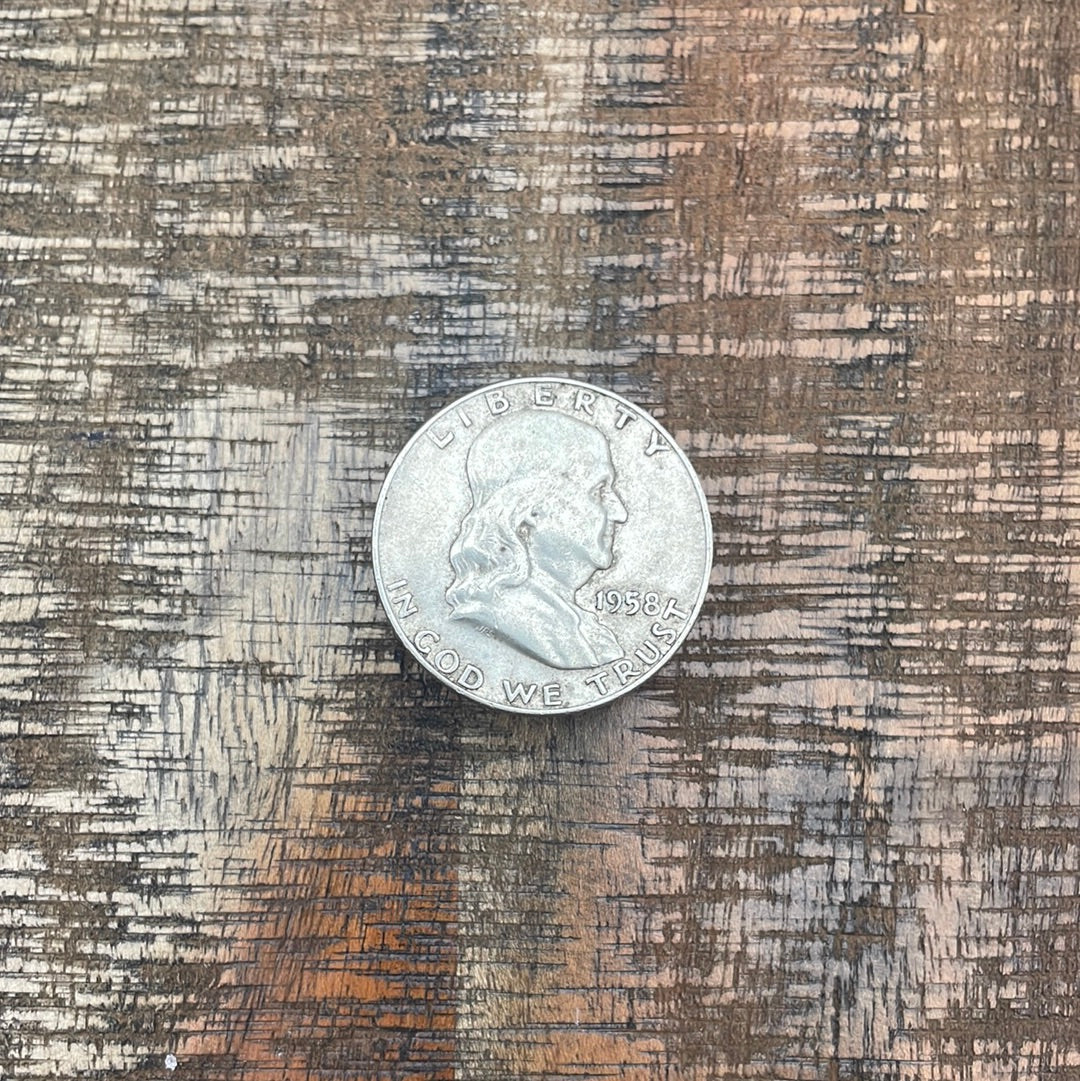 1958-D 50C US Franklin Half Dollar