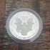 1990-S $1 US American Proof Silver Eagle Coin~Capsule, Presentation Case, COA, and Box