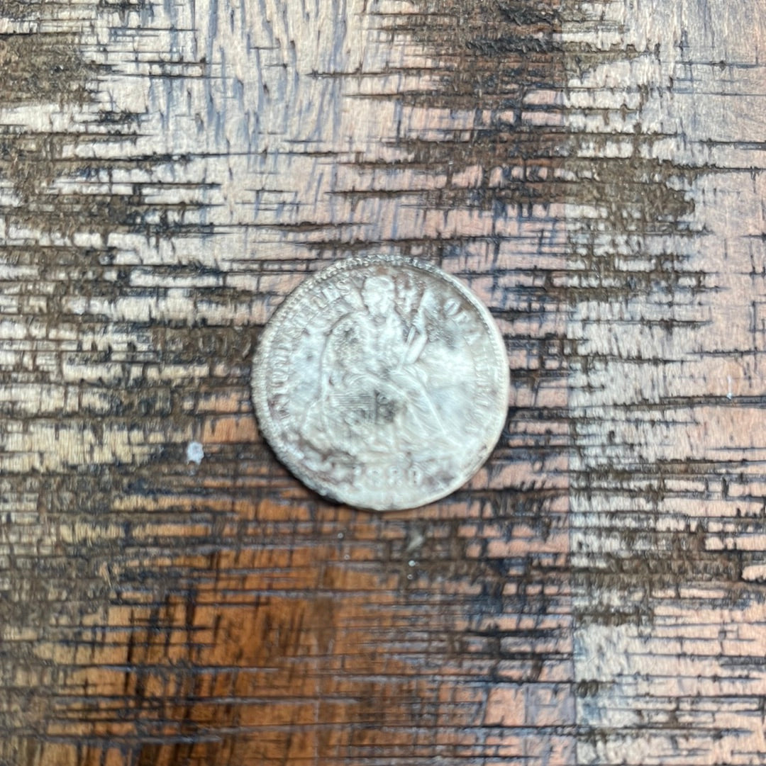 1889 10c US Seated Liberty Dime - 90% Silver