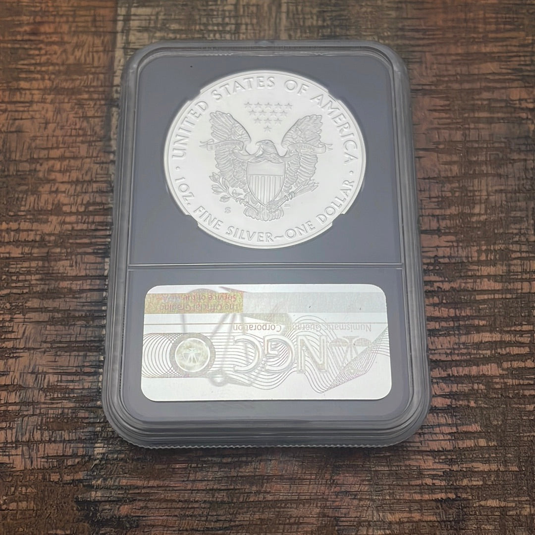 2020-S $1 US American Silver Eagle~FDOI~ NGC PF 70 Ultra Cameo~ Mercanti Signed