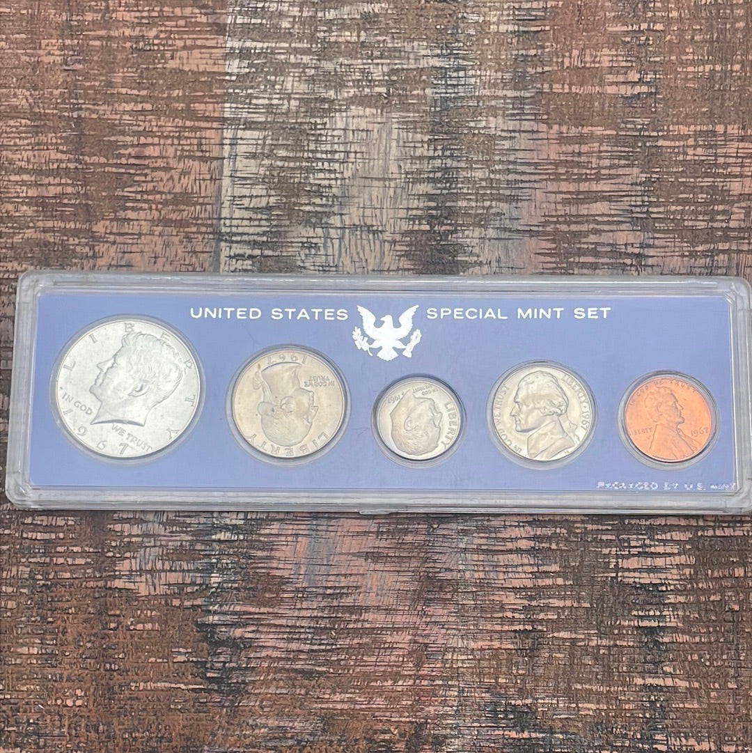 1967 Special Mint Set 5 coins~40% Silver Half Dollar