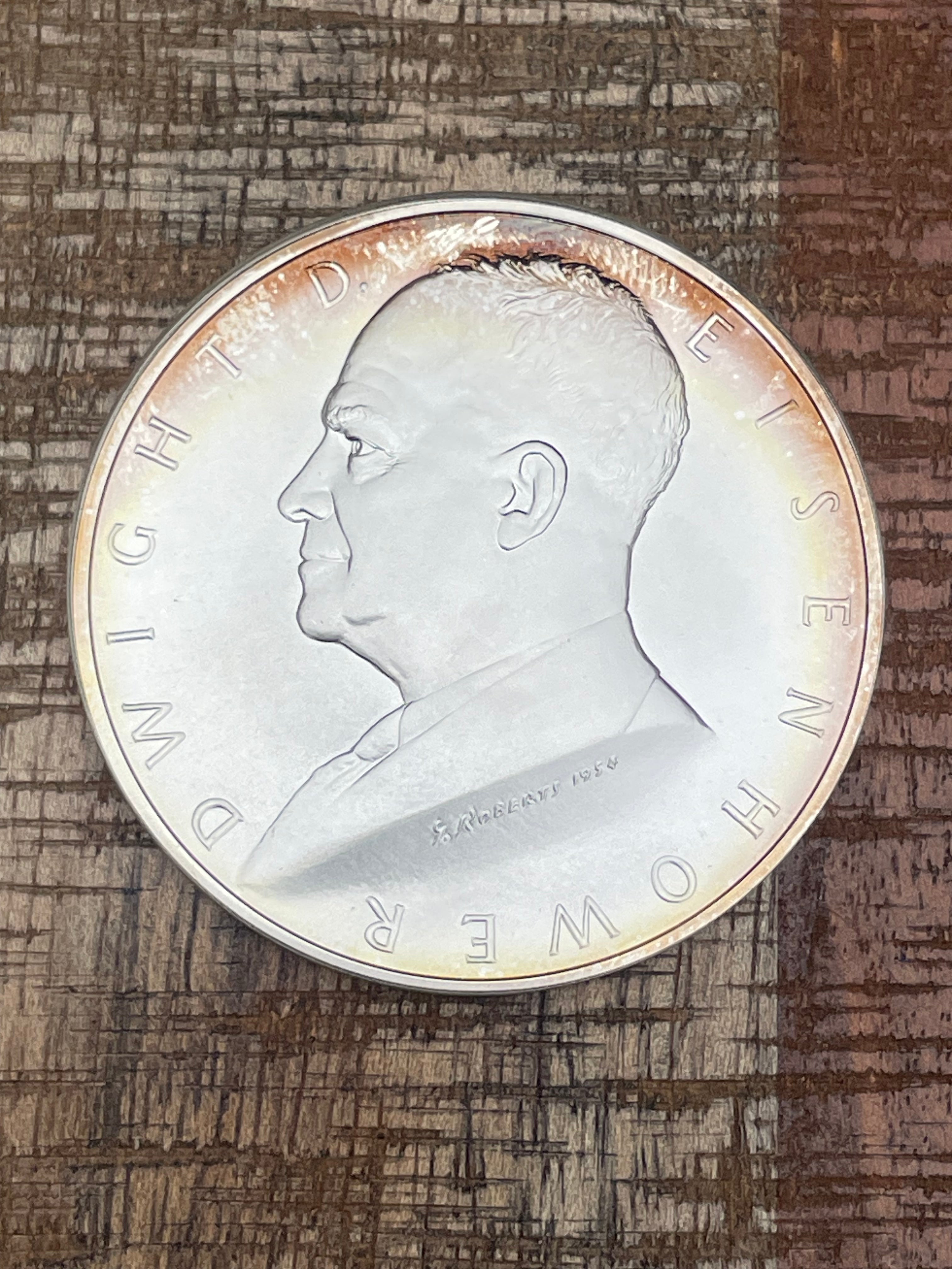2015 Dwight Eisenhower Coin & Chronicles ~ 1oz Silver Medal