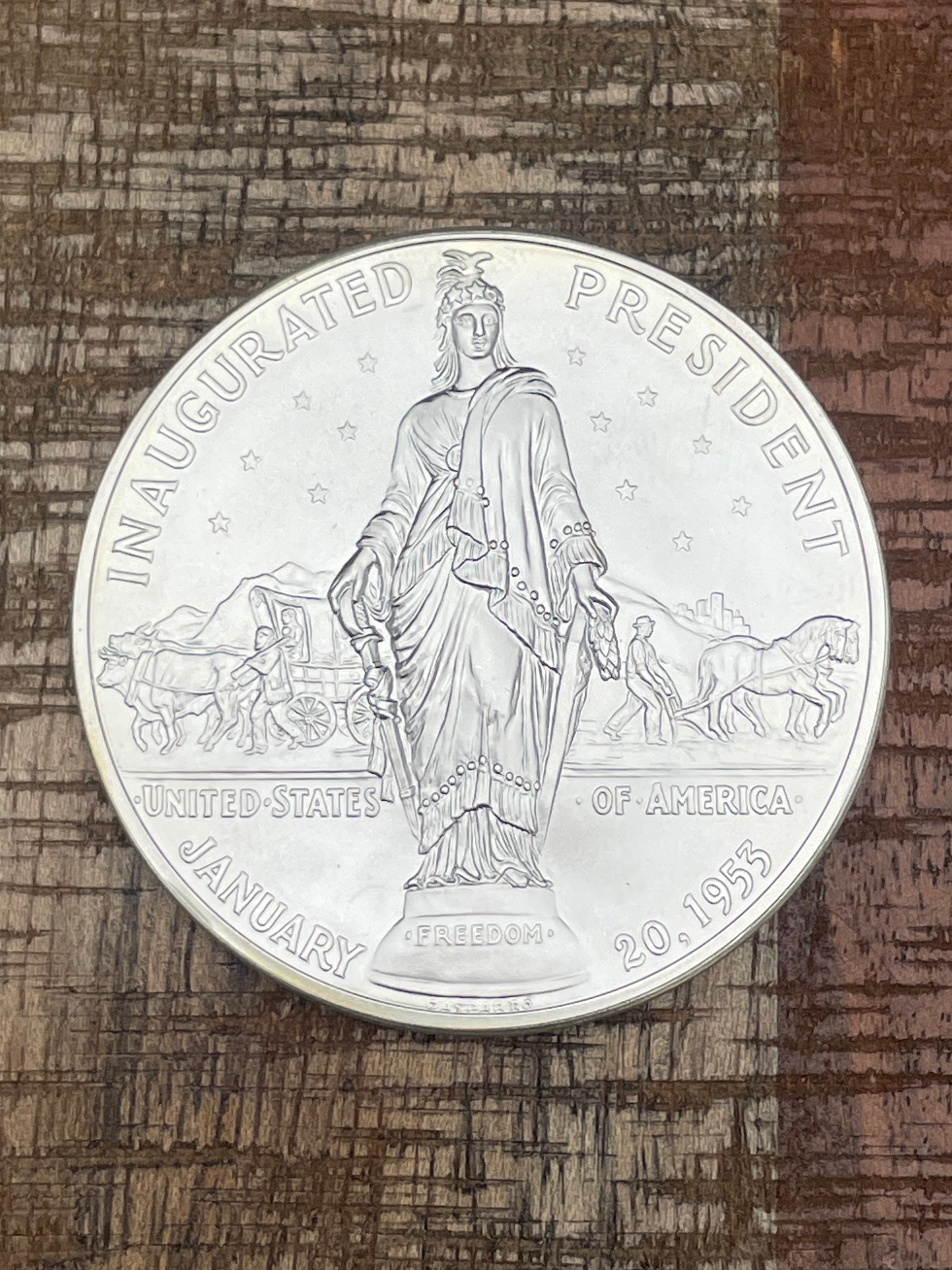 2015 Dwight Eisenhower Coin & Chronicles ~ 1oz Silver Medal