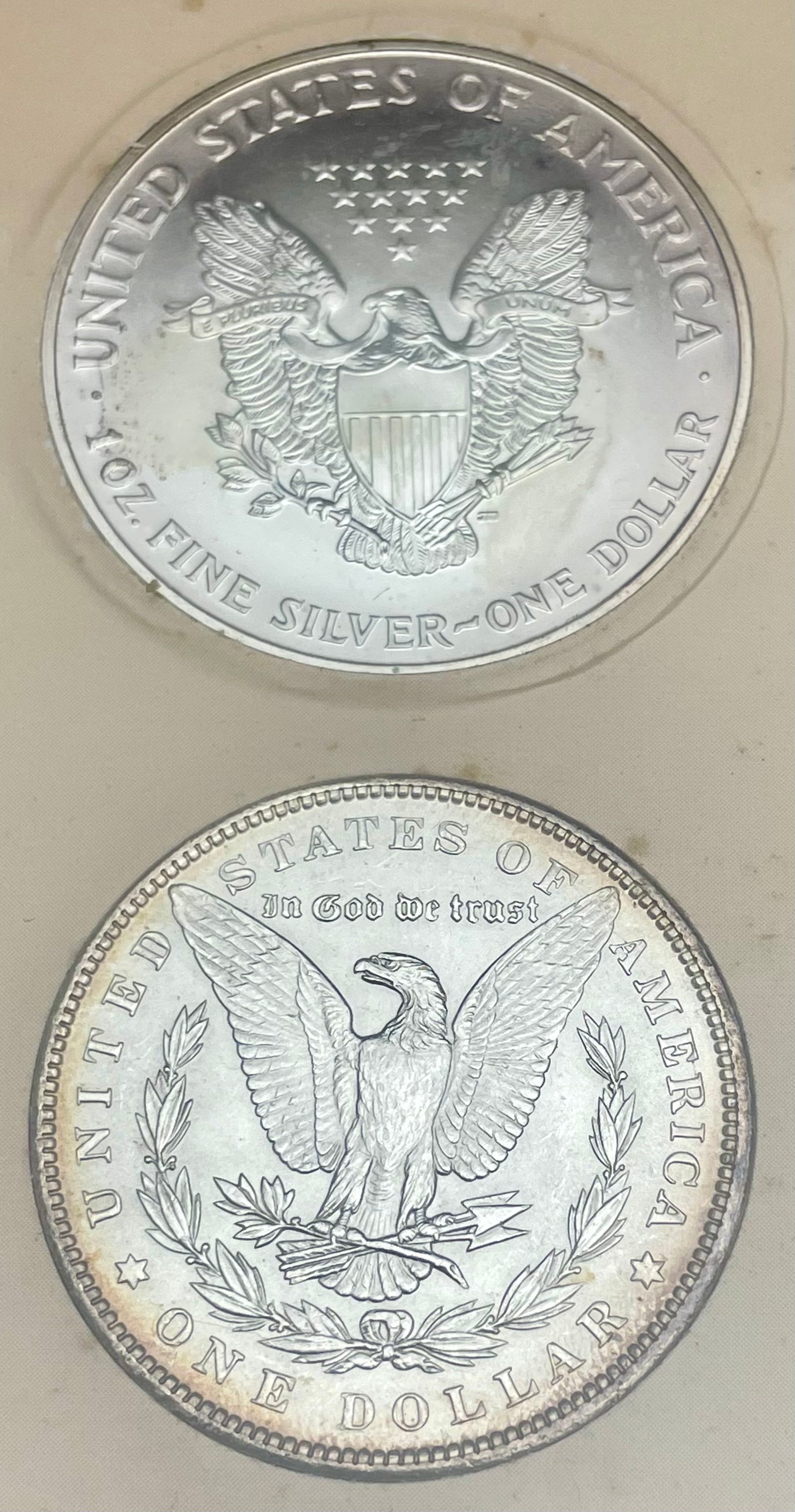 100 Year Coin Set ~ 1898 Morgan Silver Dollar & 1998 Silver Eagle