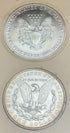 100 Year Coin Set ~ 1898 Morgan Silver Dollar & 1998 Silver Eagle