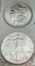 100 Year Coin Set ~ 1898 Morgan Silver Dollar & 1998 Silver Eagle