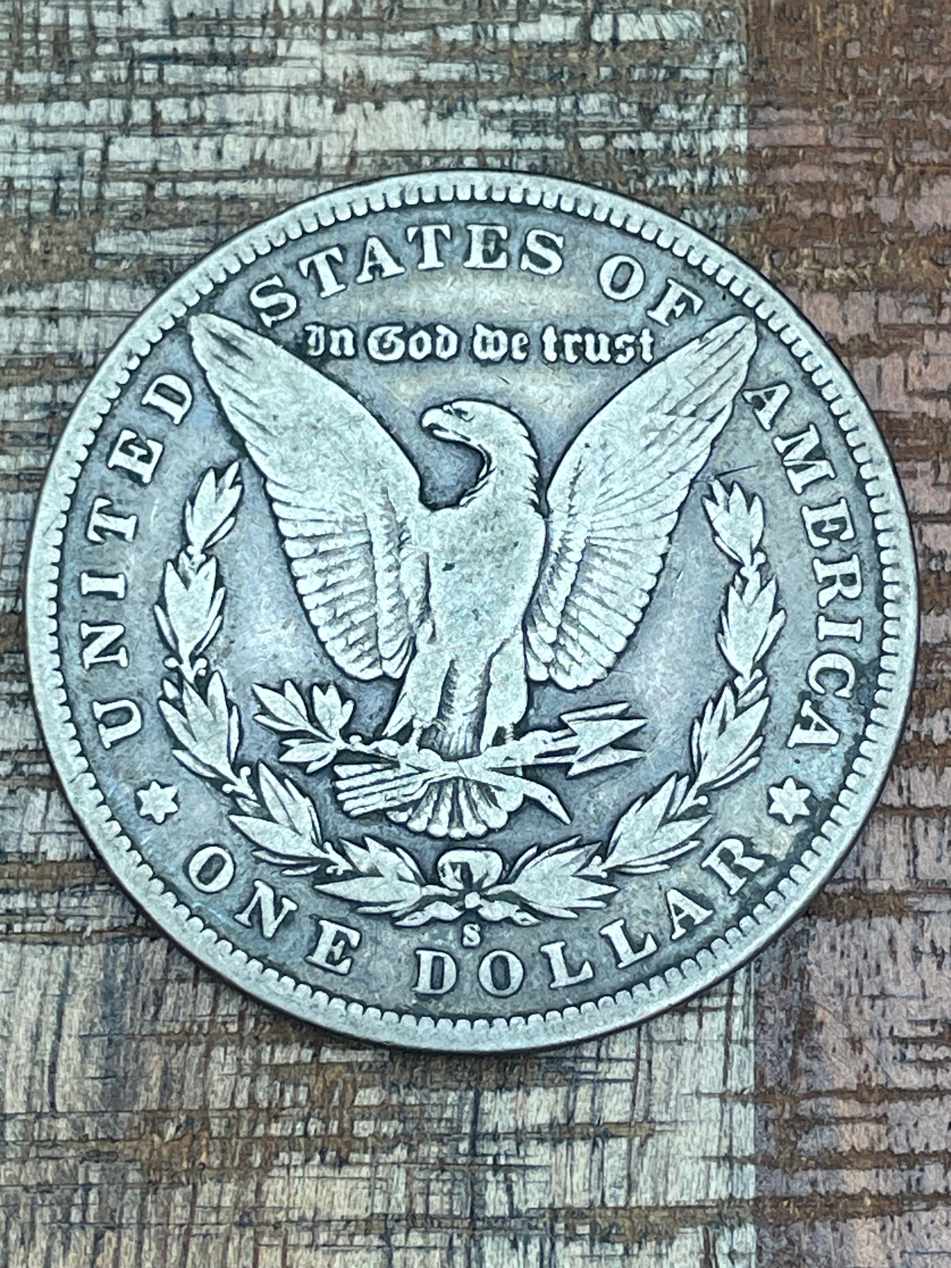1896-S $1 US Morgan Silver Dollar