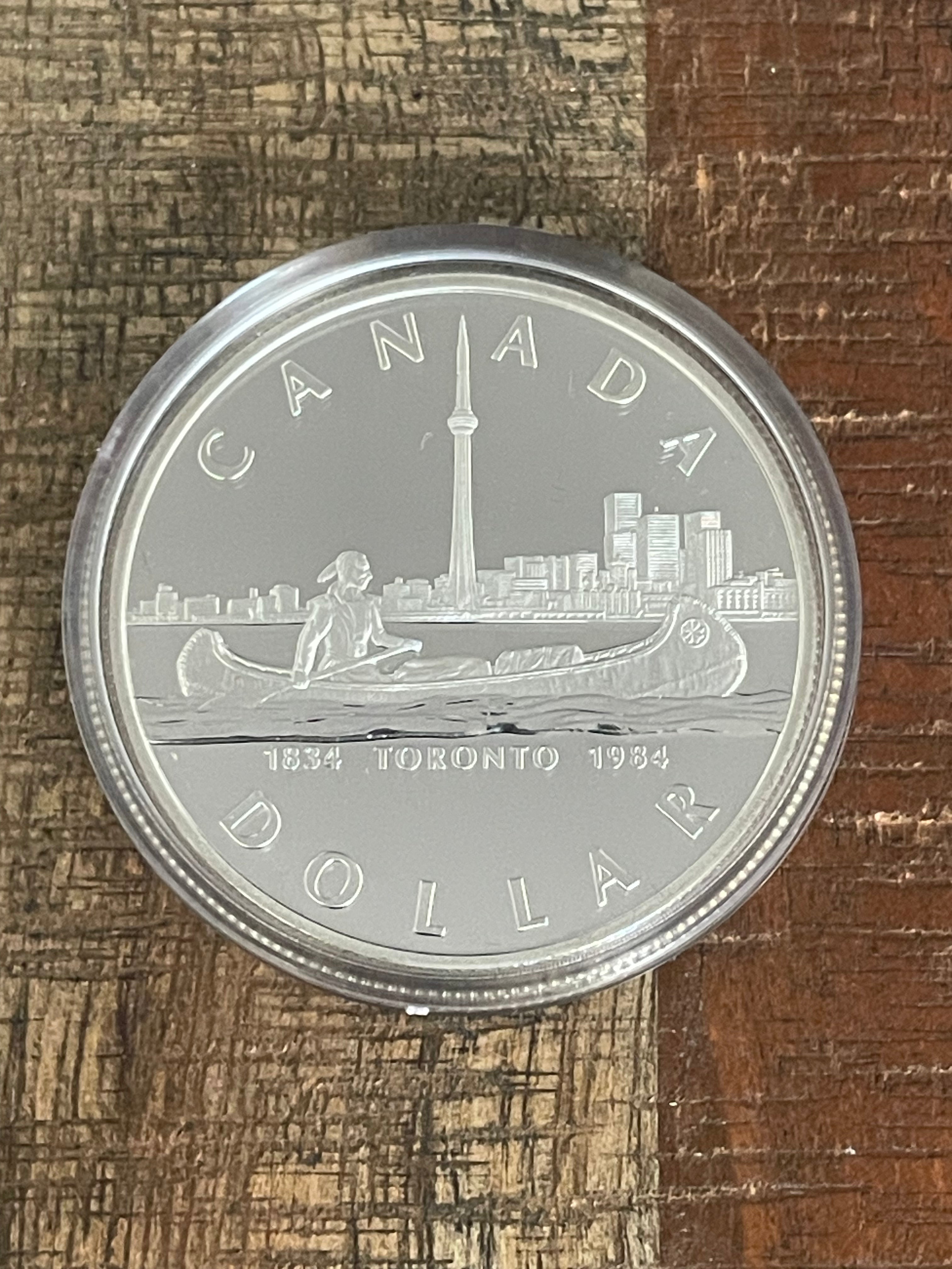 1984 $1 Canada One Dollar Proof Coin - Commemorates the 150th Anniversary of Toronto ~ 50% Silver