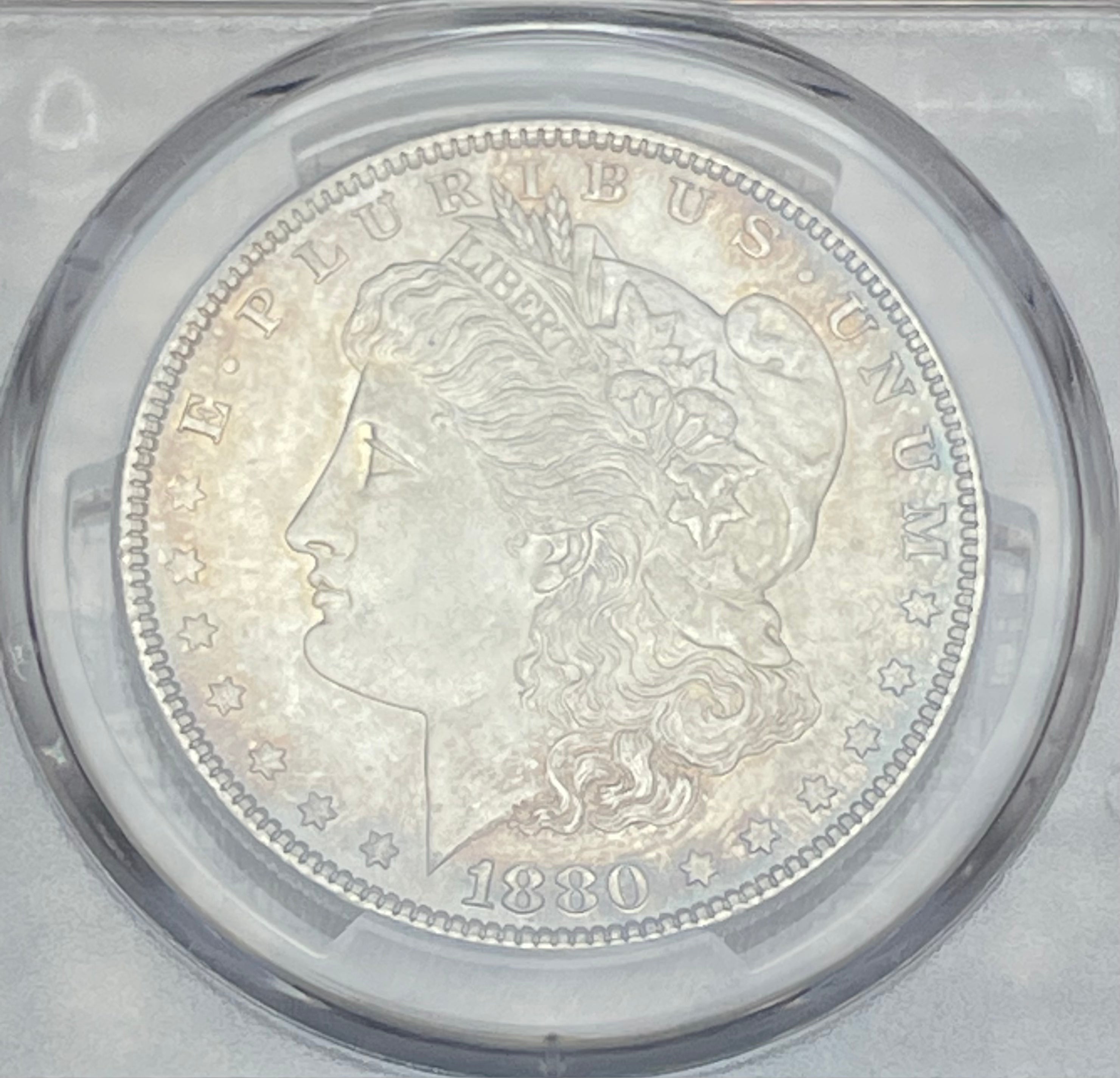 1880 $1 US Morgan Silver Dollar PCGS MS65