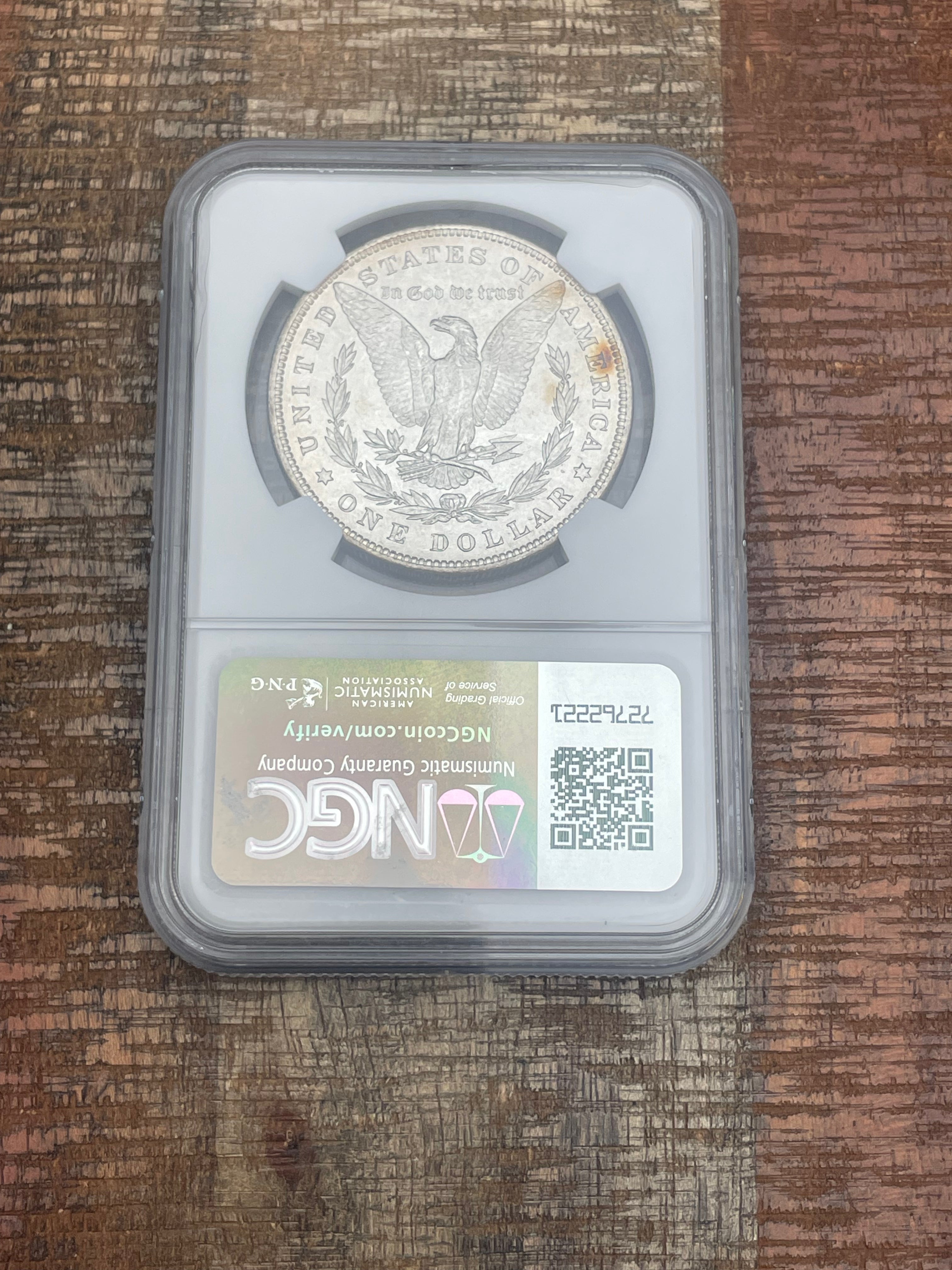 1881 $1 US Silver Morgan Dollar NGC MS63