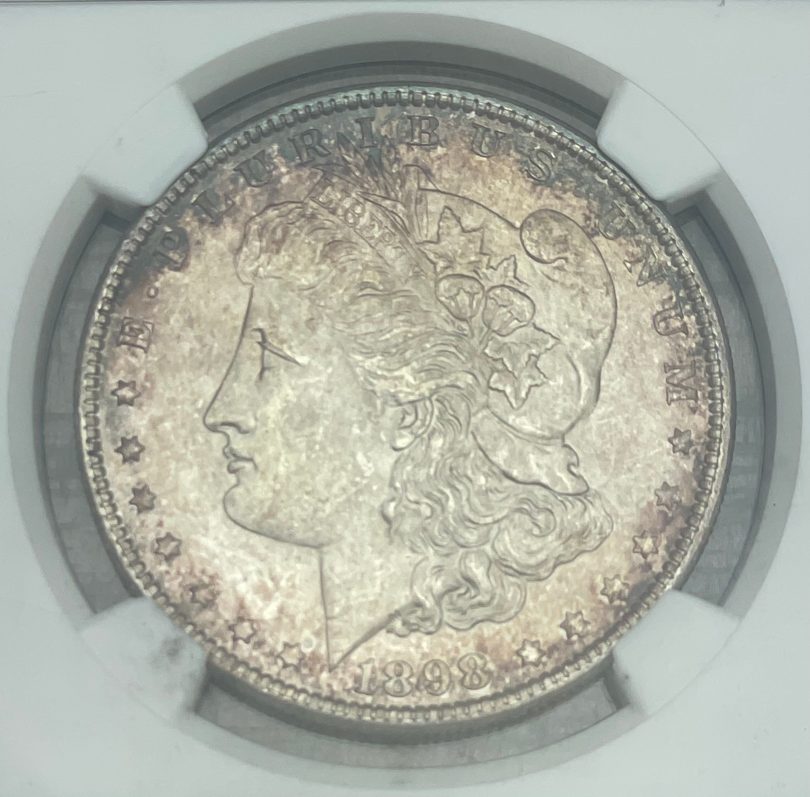 1898 $1 US Morgan Silver Dollar NGC MS65