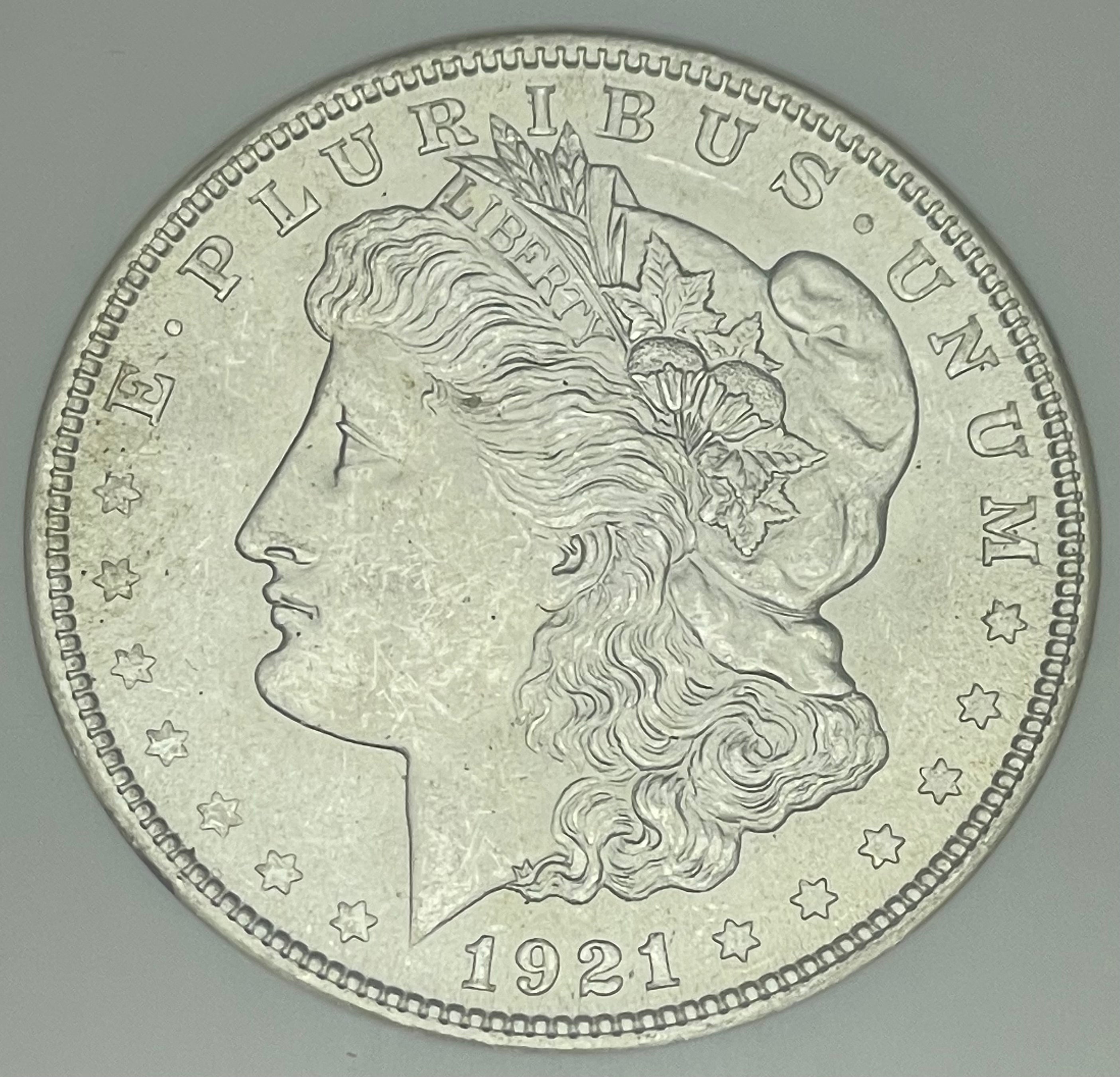 1921 $1 US Morgan Silver Dollar NGC MS63