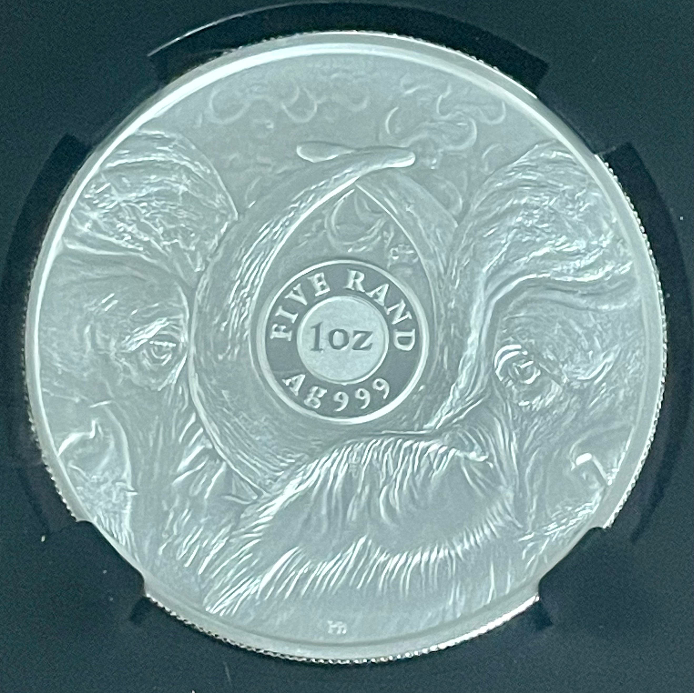 2021 S. Africa 5Rand~Buffalo~FDOI~PF70 Ultra Cameo~ BIG 5~Hand Signed
