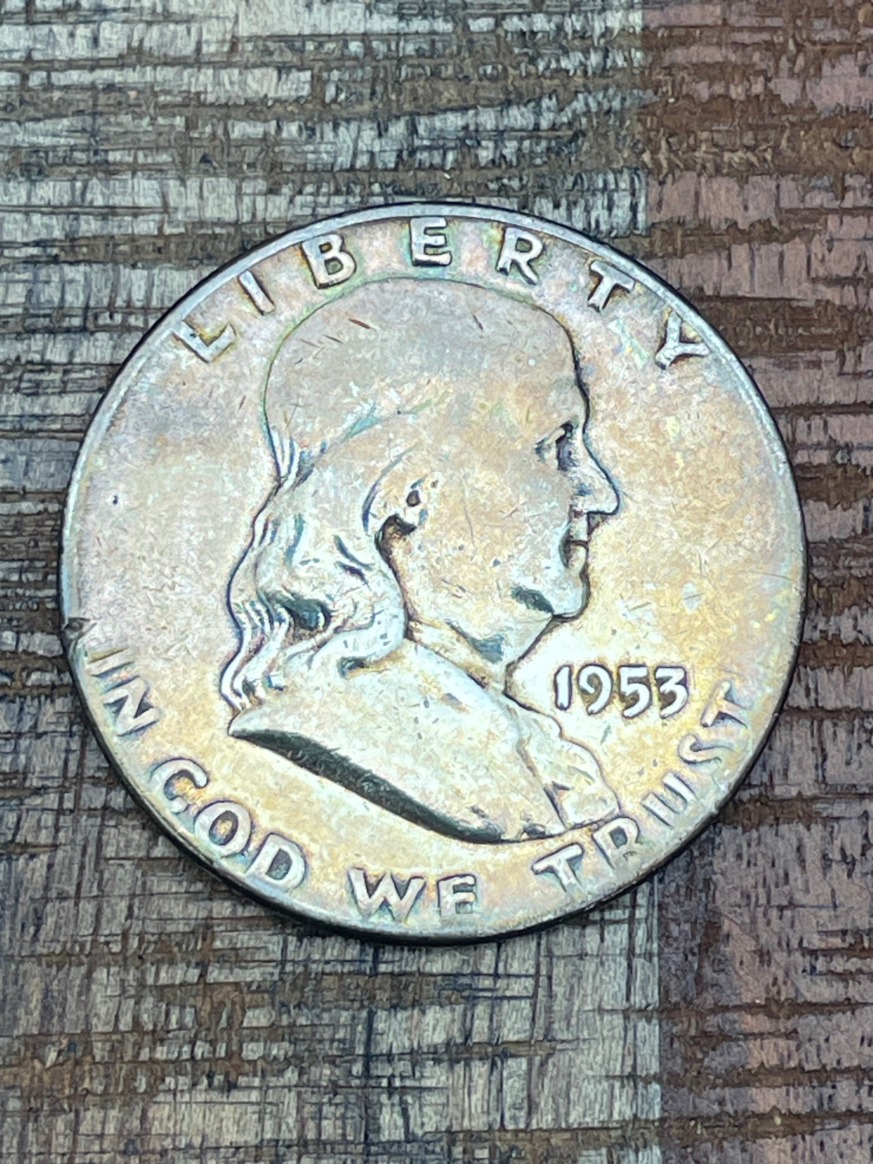 1953-S 50C US Franklin Half Dollar