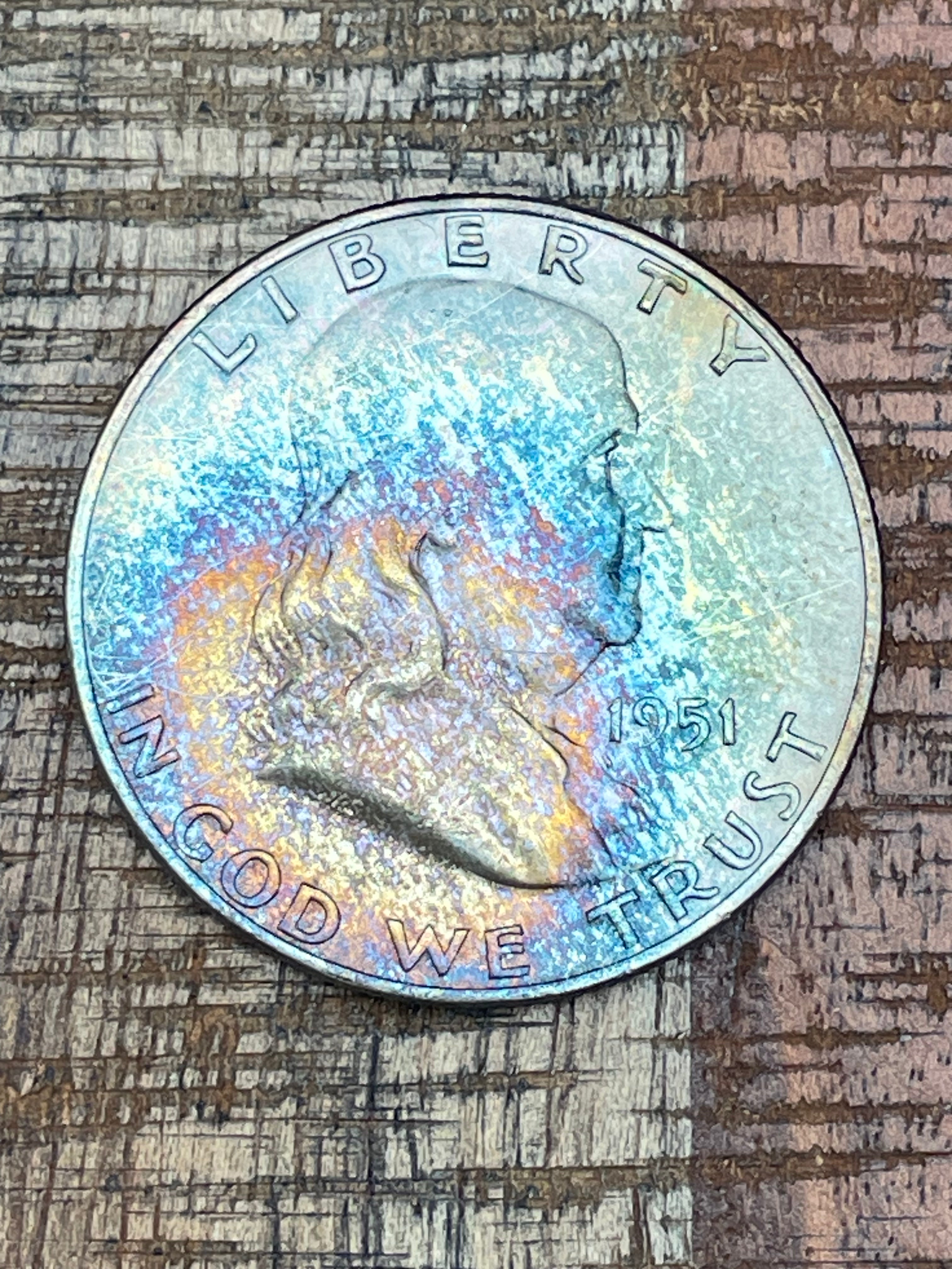 1951-D 50C US Franklin Half Dollar