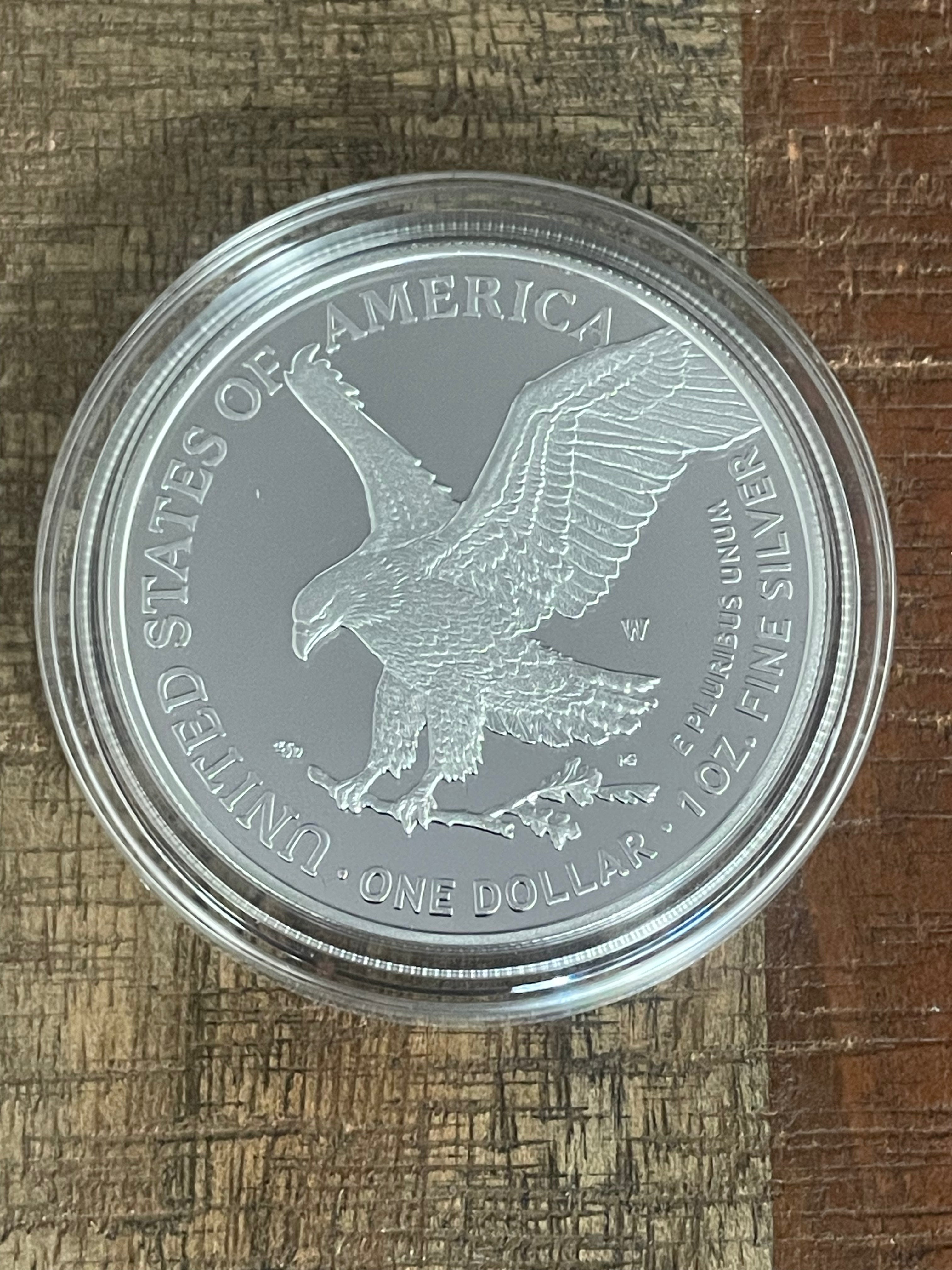 2022-W $1 US American Silver Eagle Proof Coin~Capsule, Presentation Case, Box, with COA.