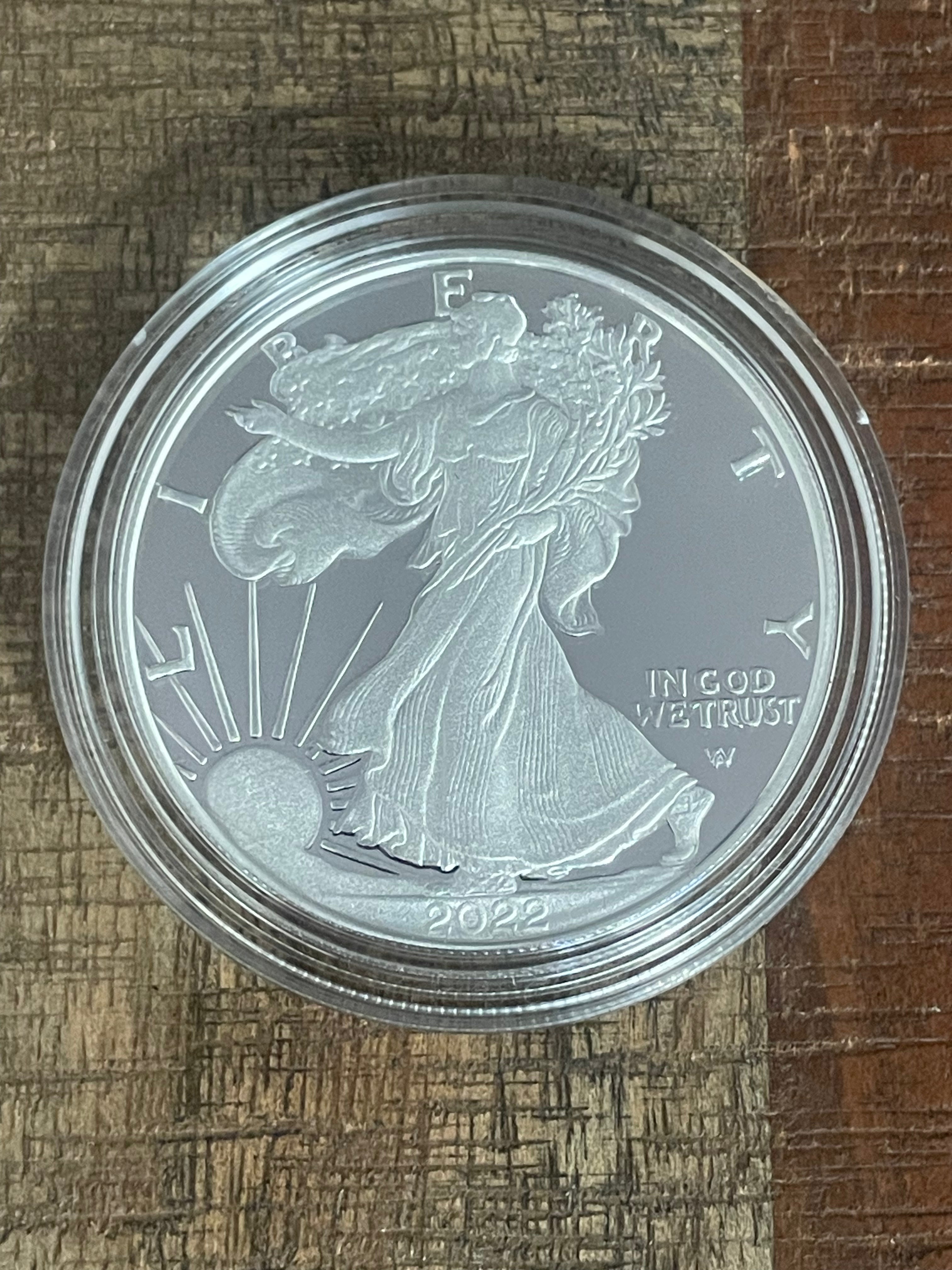 2022-W $1 US American Silver Eagle Proof Coin~Capsule, Presentation Case, Box, with COA.