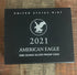 2021-S $1 US American Silver Eagle Proof Coin ~ Type II ~Capsule, Presentation Case, Box, with COA.