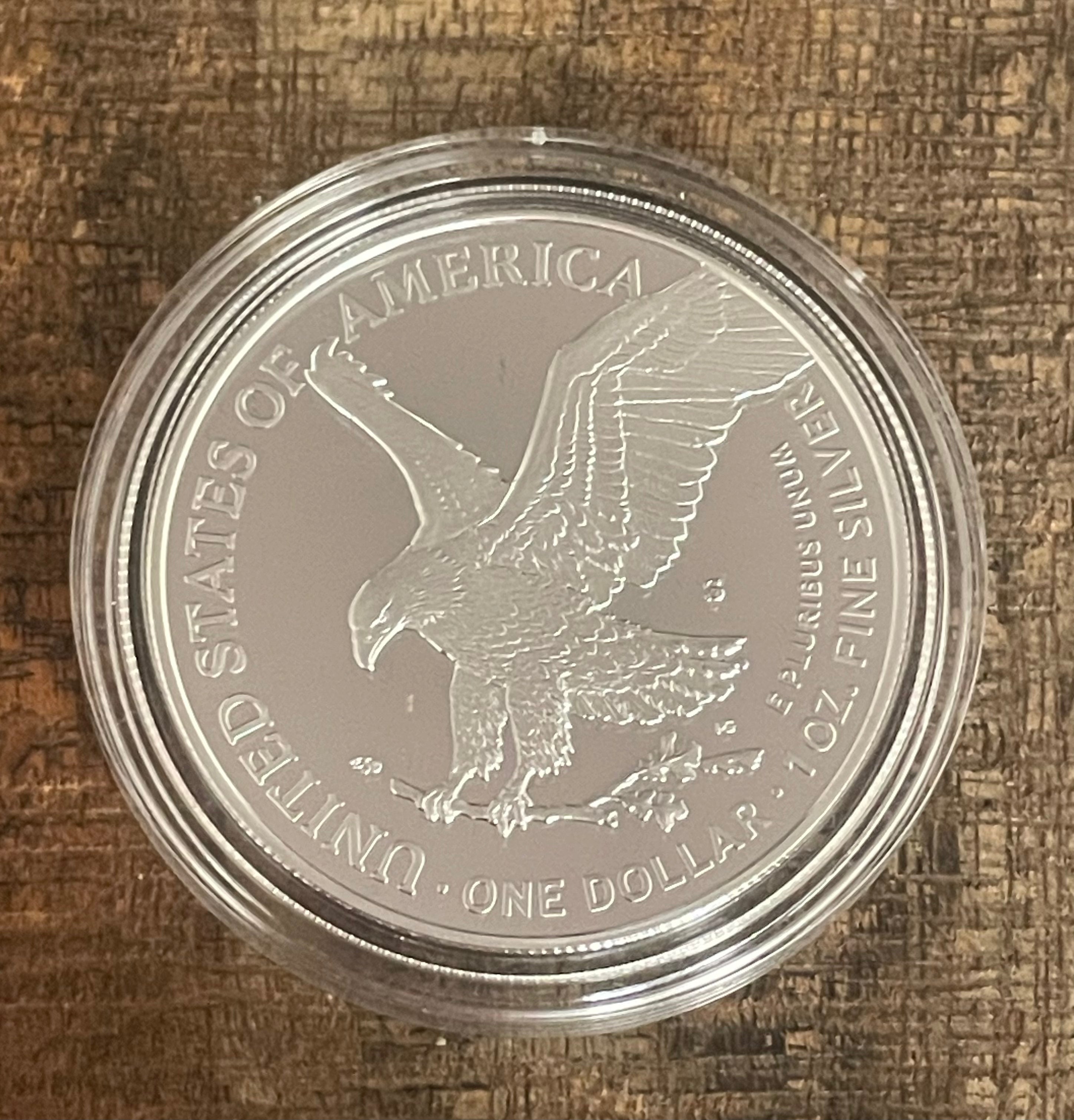 2021-S $1 US American Silver Eagle Proof Coin ~ Type II ~Capsule, Presentation Case, Box, with COA.