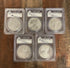 2011 American Silver Eagle 25th Anniversary Set ~ 5 Coin Set~ PCGS PF70DCAM & MS70 ~ First Strike ~ Mercanti Signed