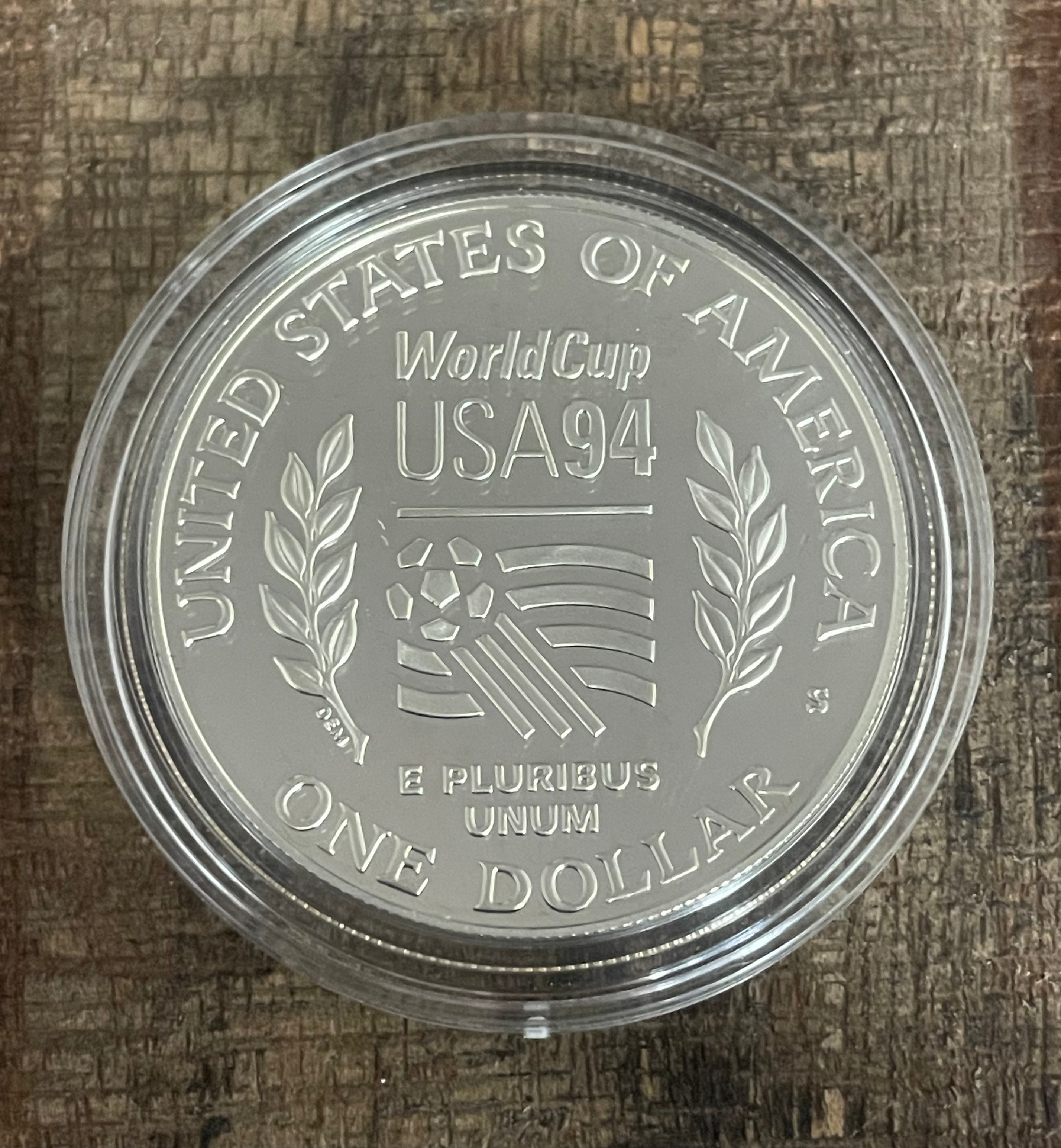 1994-S US World Cup Commemorative Coin ~ Silver Proof Dollar