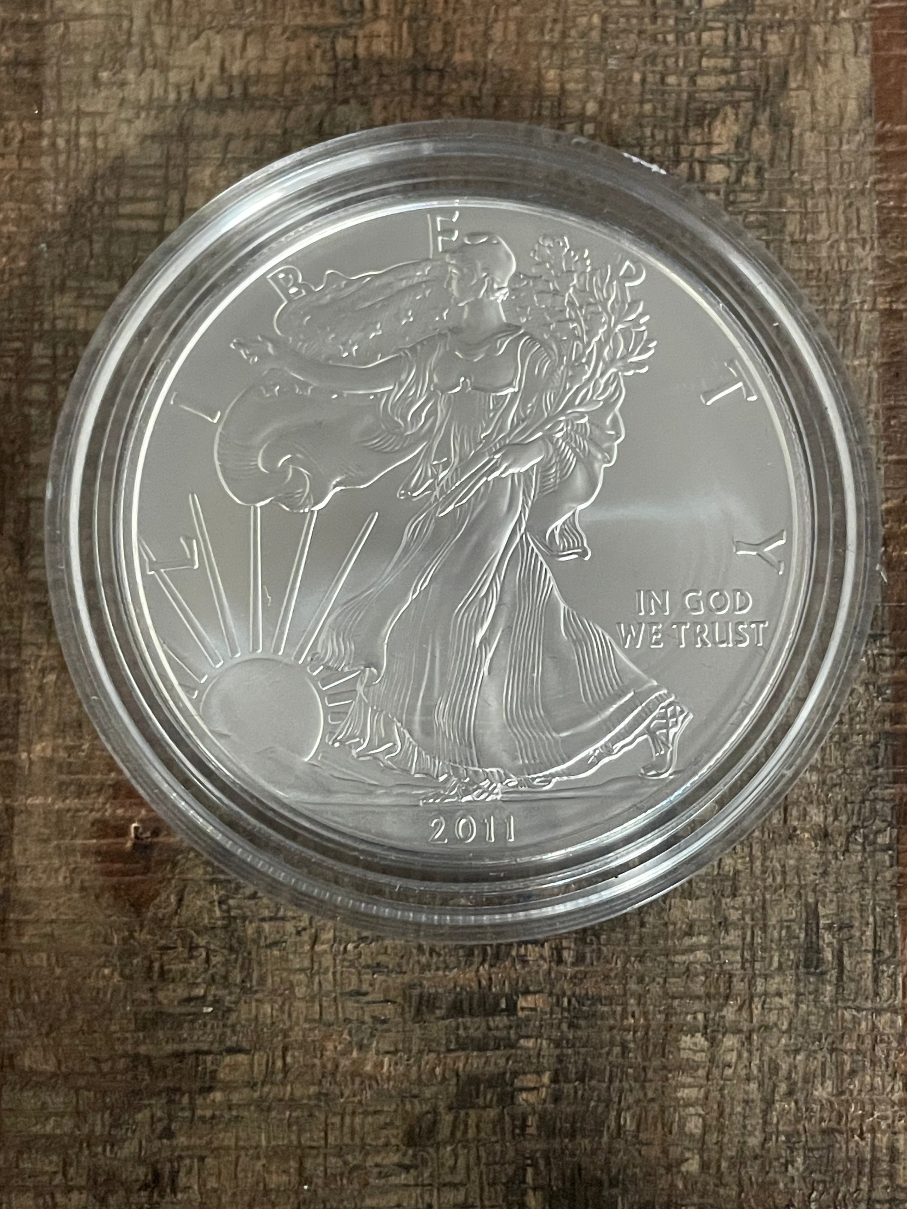 2011-W $1 US American Silver Eagle Coin ~ Capsule, Box, with COA.