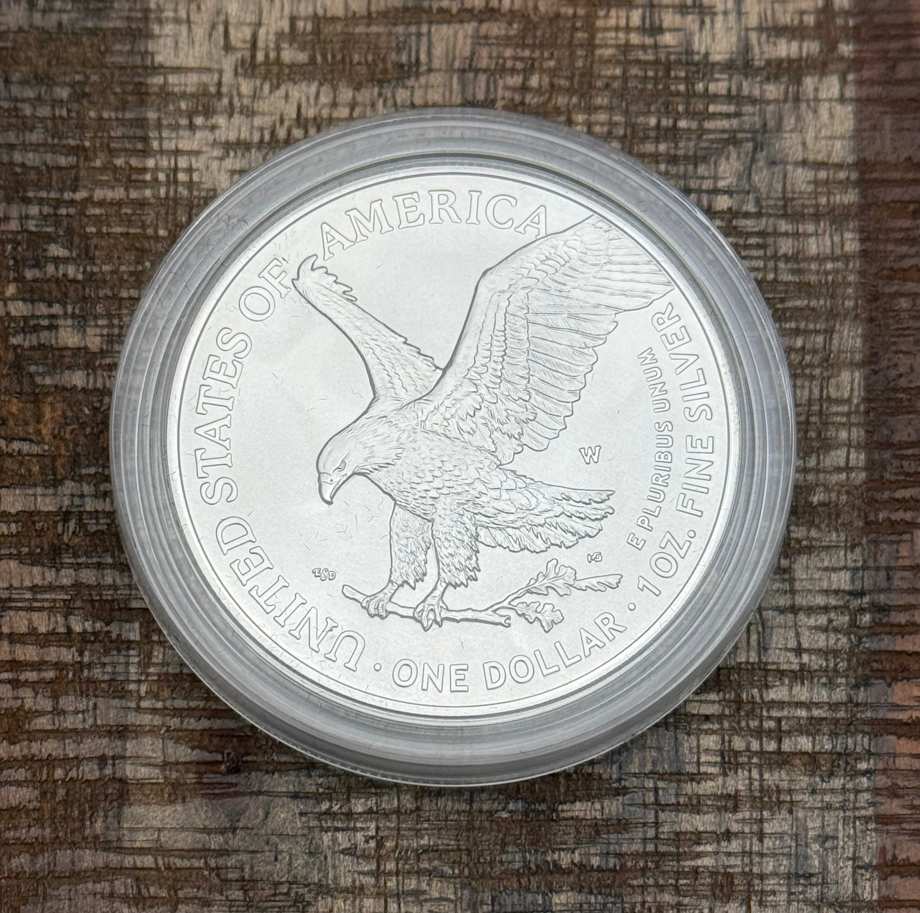 2021-W $1 US American Silver Eagle Coin ~ Type II ~Capsule, Presentation Case, Box, with COA.