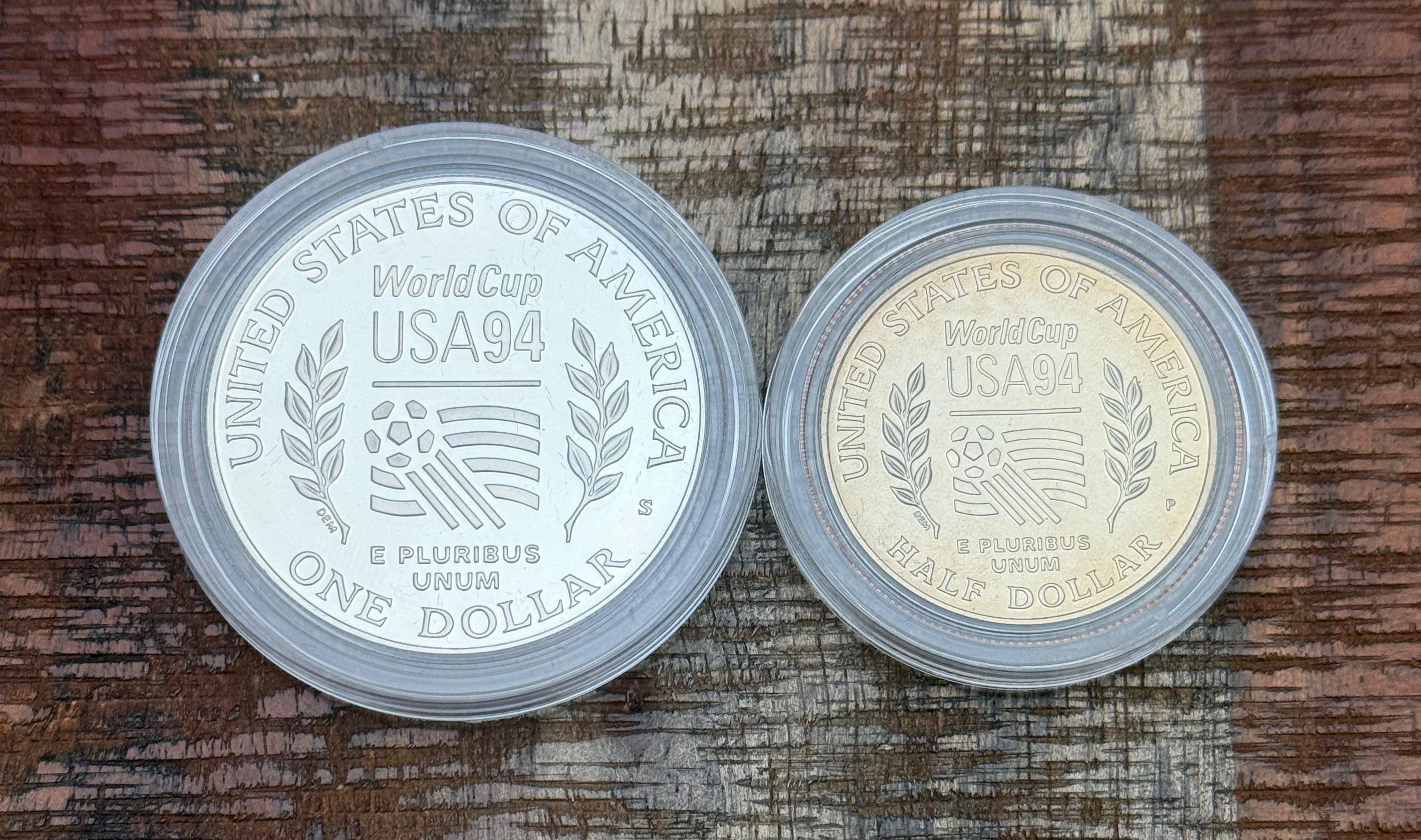 1994 World Cup USA Commemorative Coins~Two Coin Proof Set