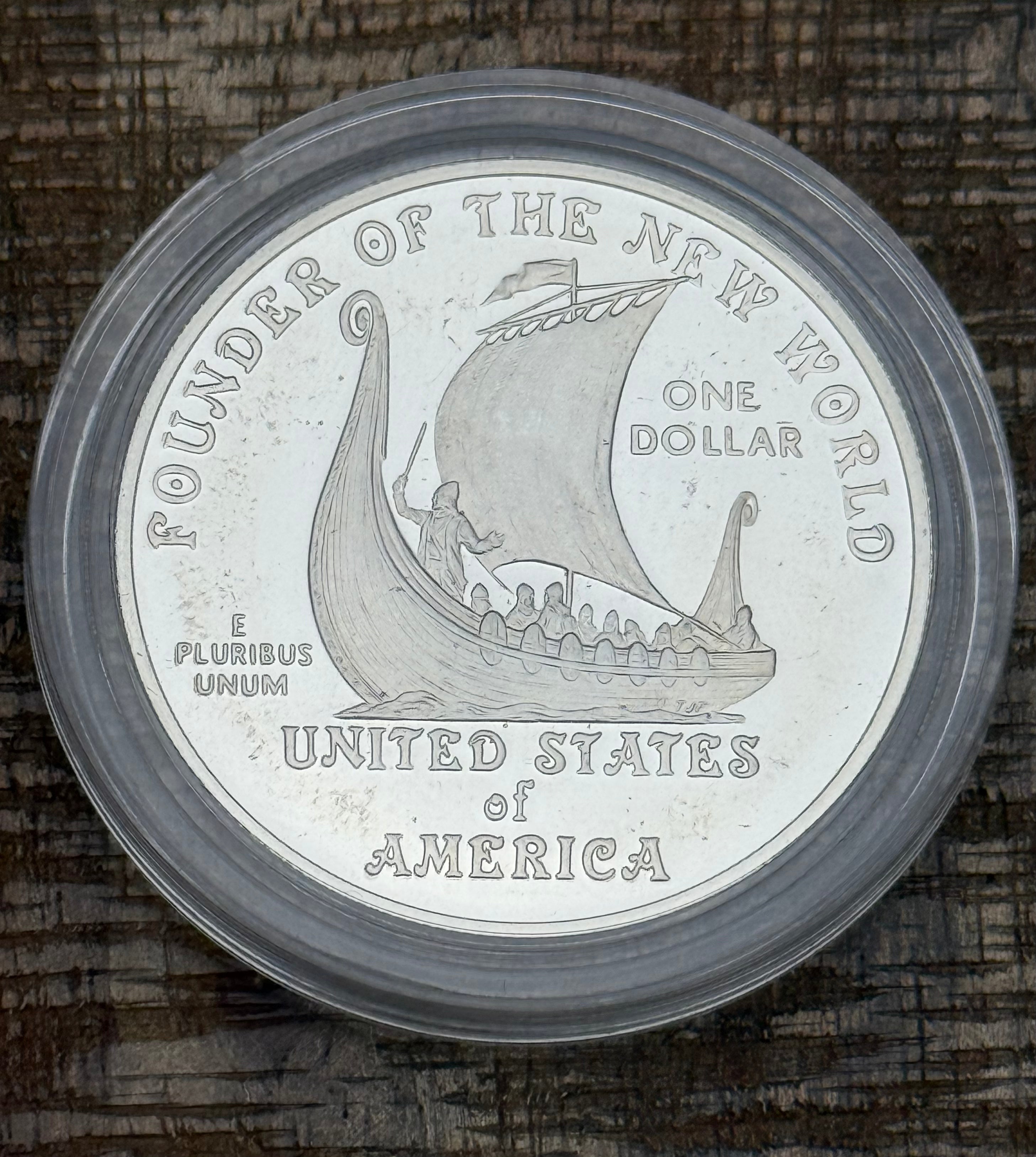 2000 Leif Ericson Millennium Commemorative Coin ~ Proof Silver Dollar