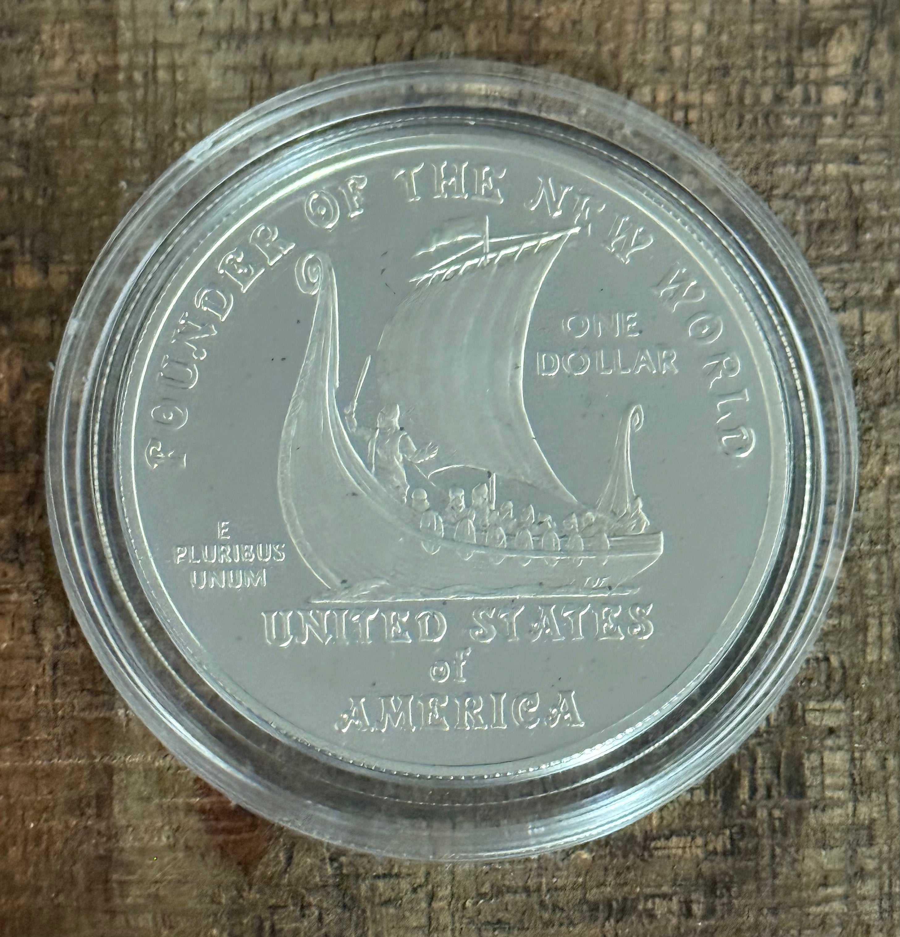 2000 Leif Ericson Millennium Commemorative Coin ~ Proof Silver Dollar