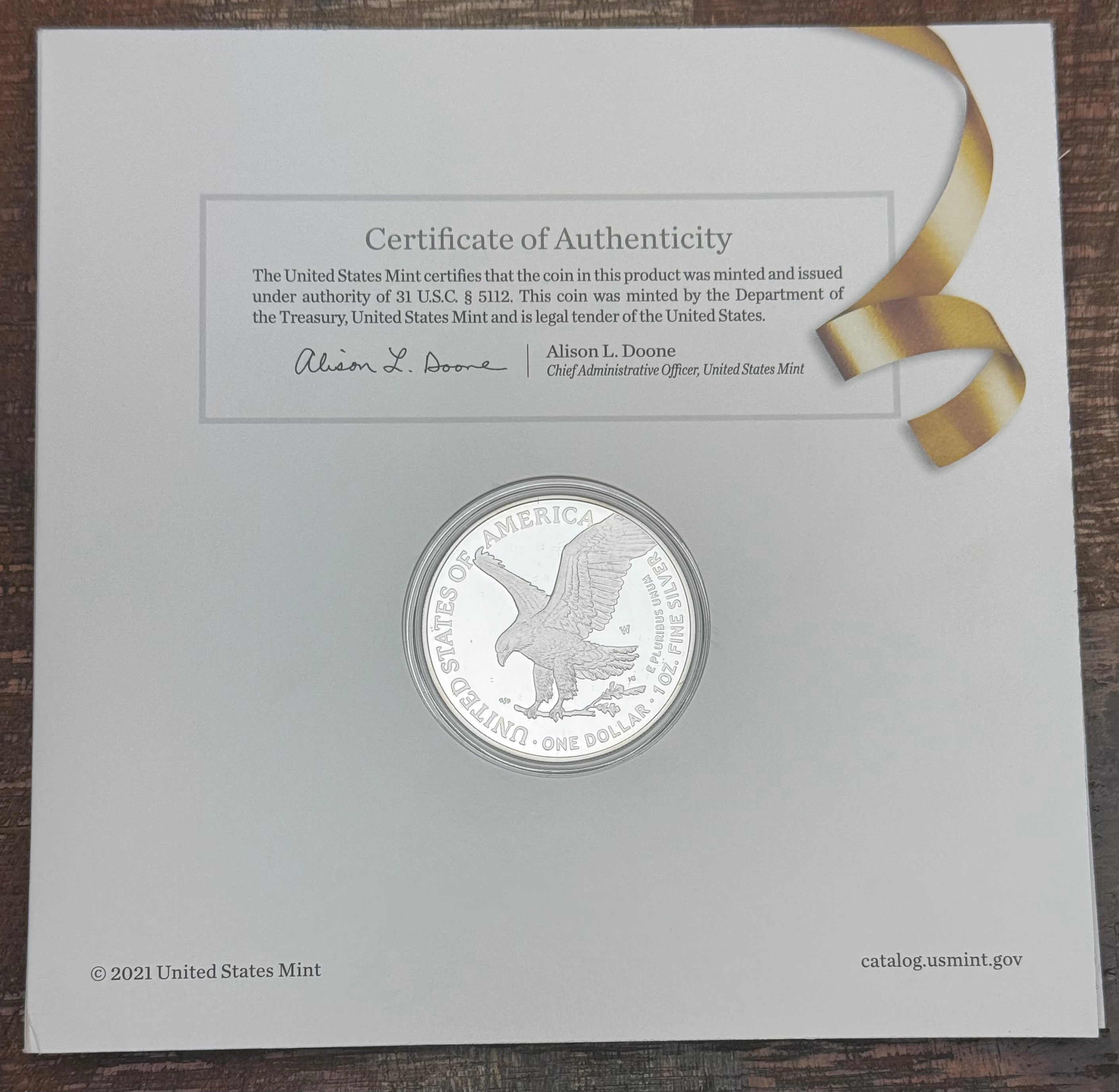 2022 United States Mint Congratulations Set ~ American Eagle One Ounce Silver Proof Coin