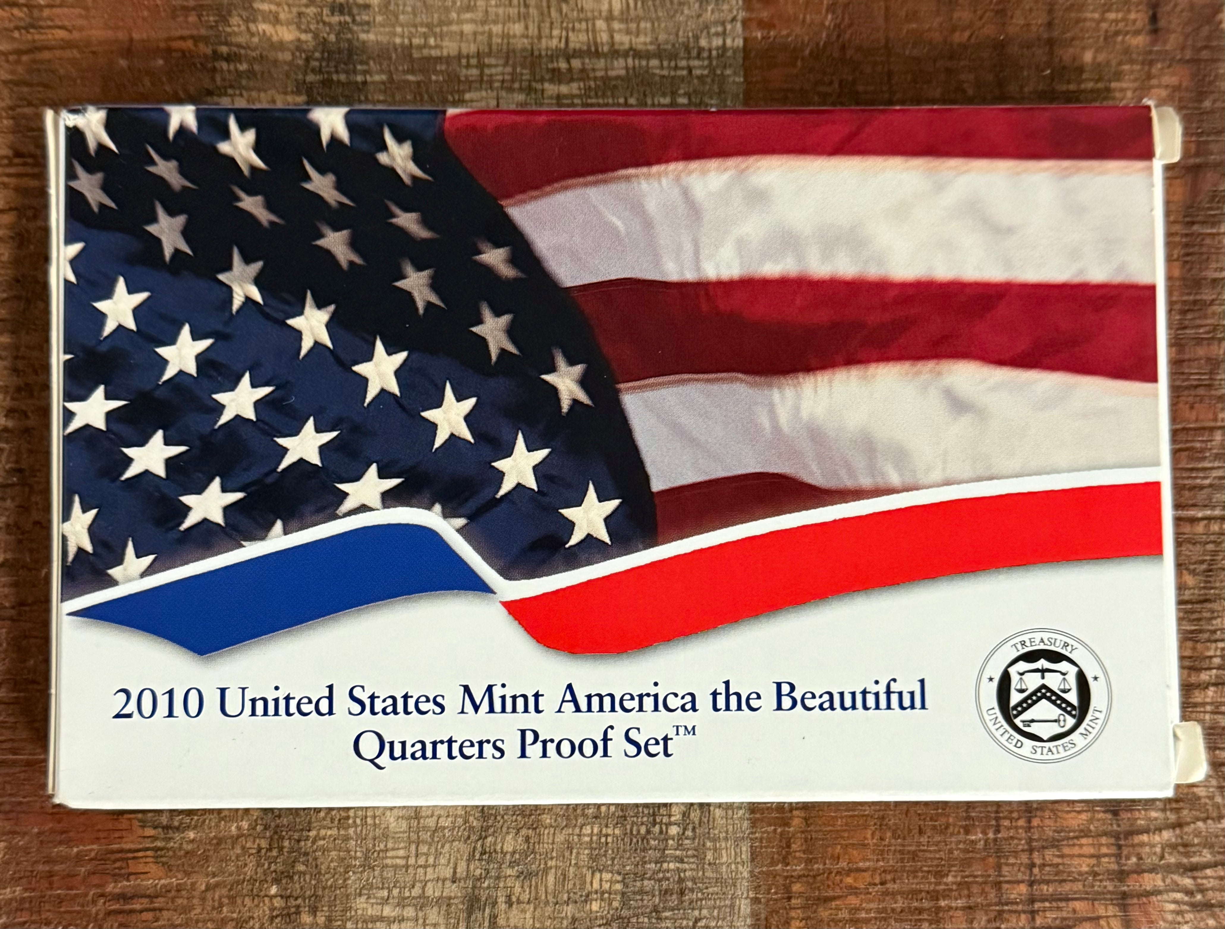 2010-S US Mint America the Beautiful Quarters  Proof Set in OGP with COA
