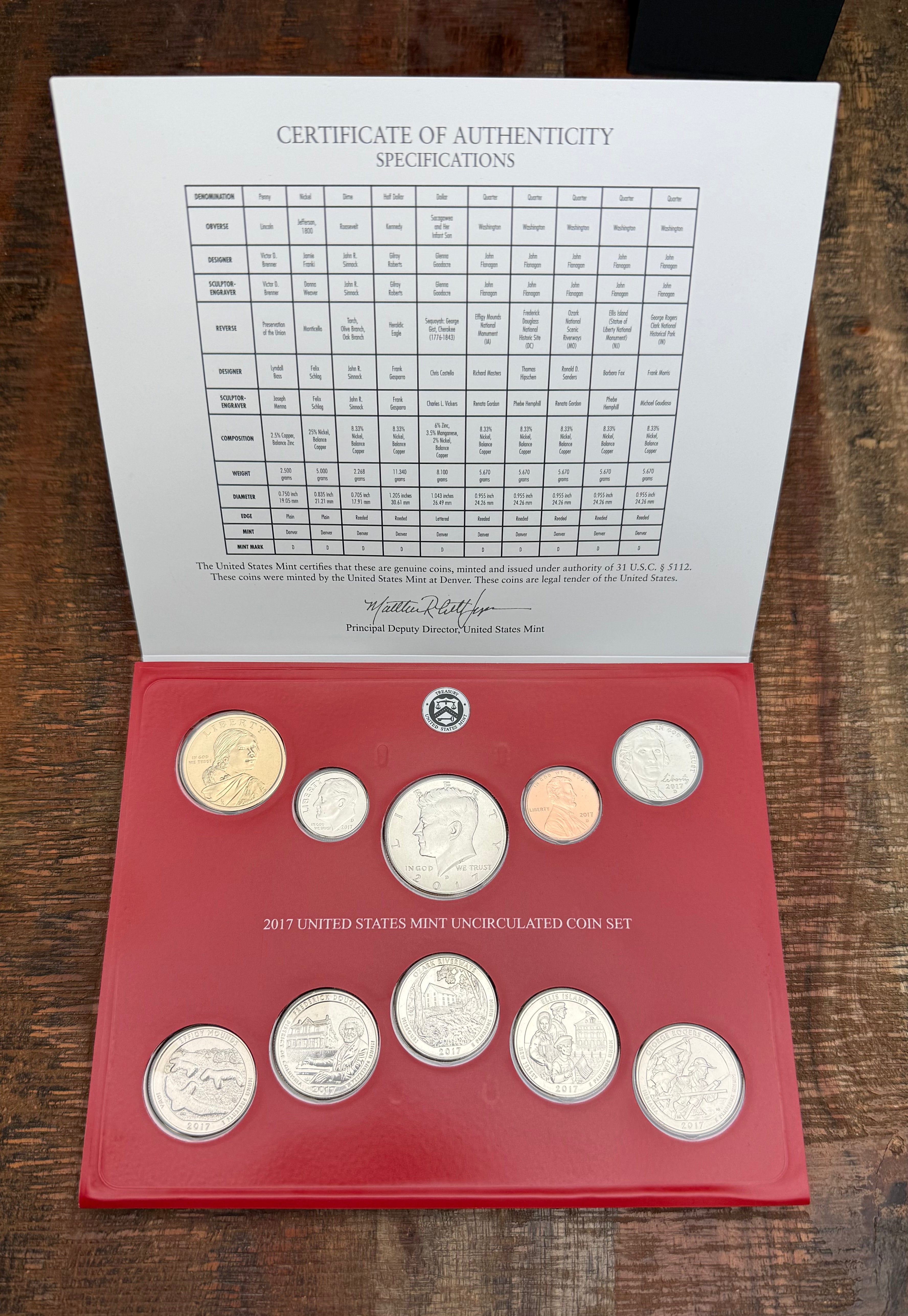 2017 P & D ~ US Mint Uncirculated Coin Set ~ In OGP with COA