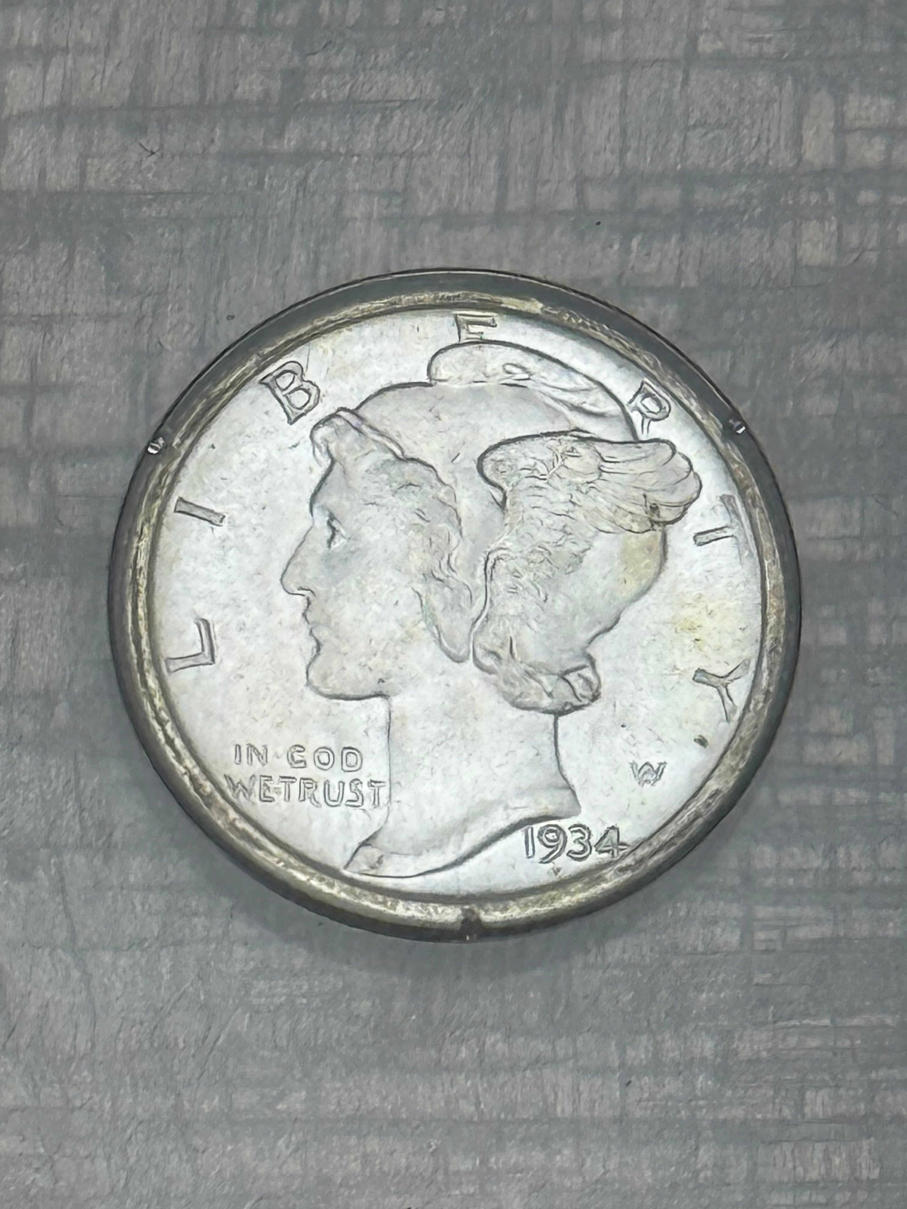 1934-D 10C Mercury Dime ~ PCGS MS64 FB