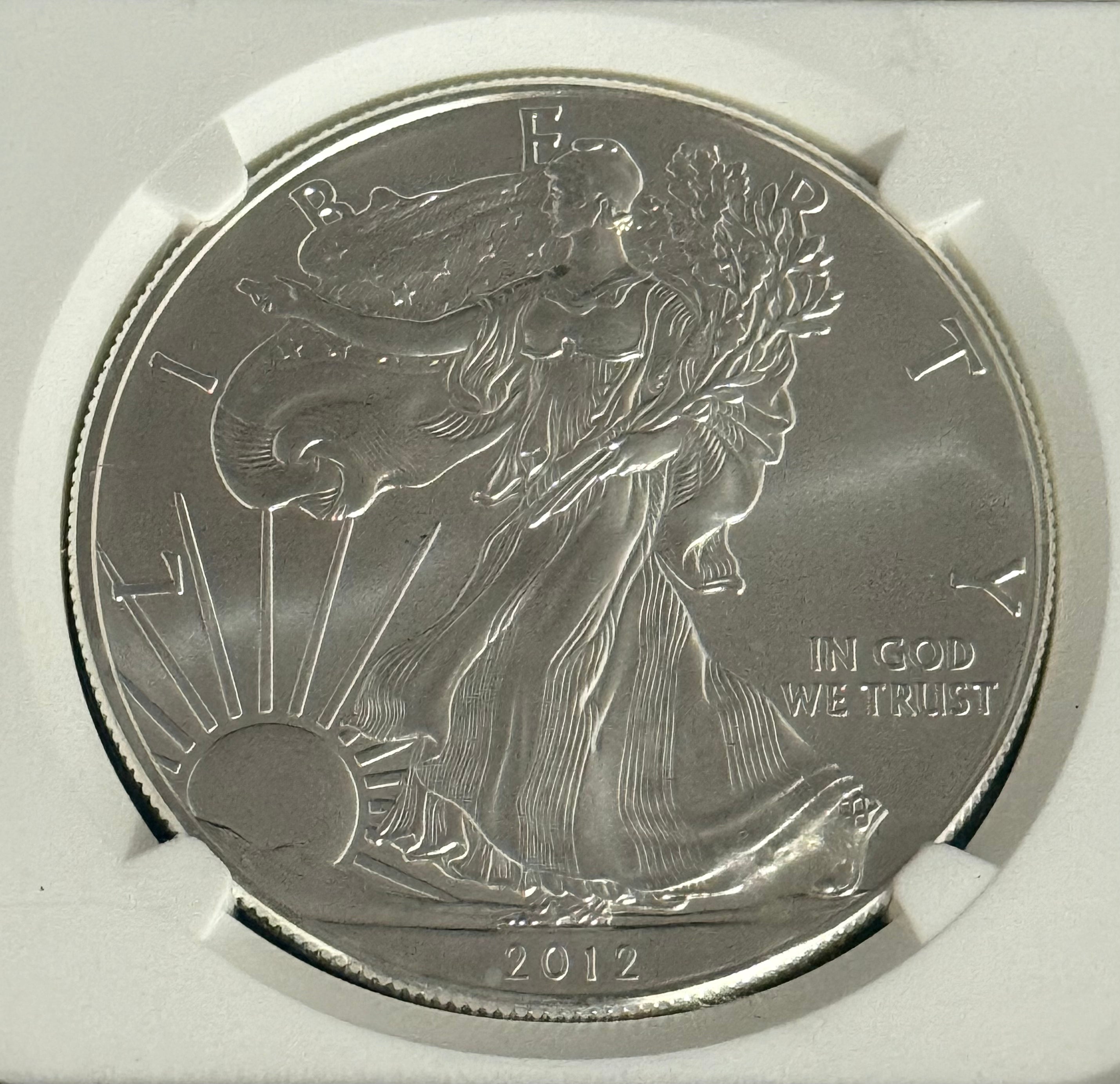 2012 $1 US American Silver Eagle NGC MS69
