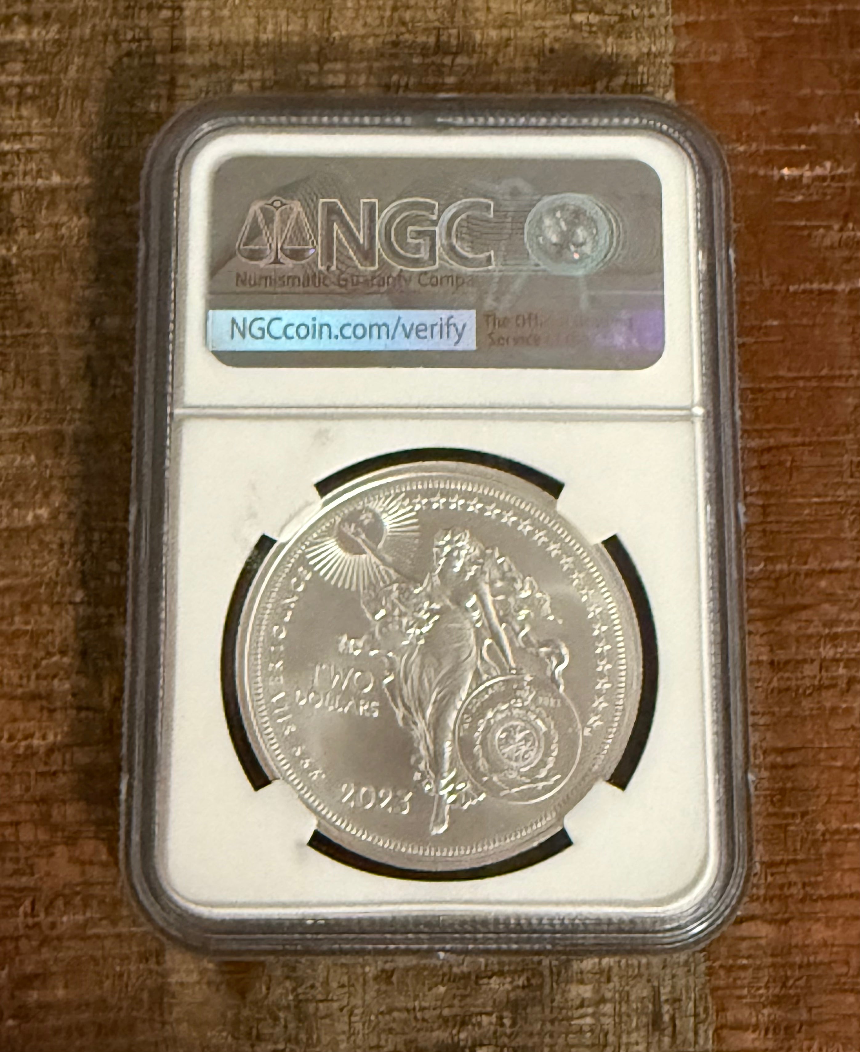 2023 $2 Niue Marie Curie ~ NGC MS70 ~ Iskowitz Signed