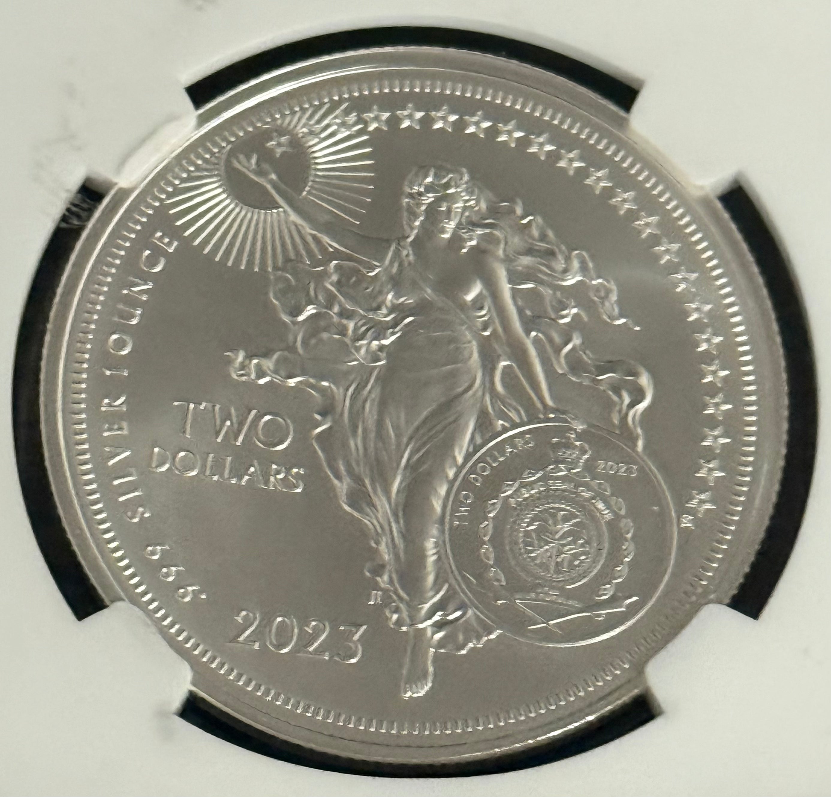 2023 $2 Niue Marie Curie ~ NGC MS70 ~ Iskowitz Signed