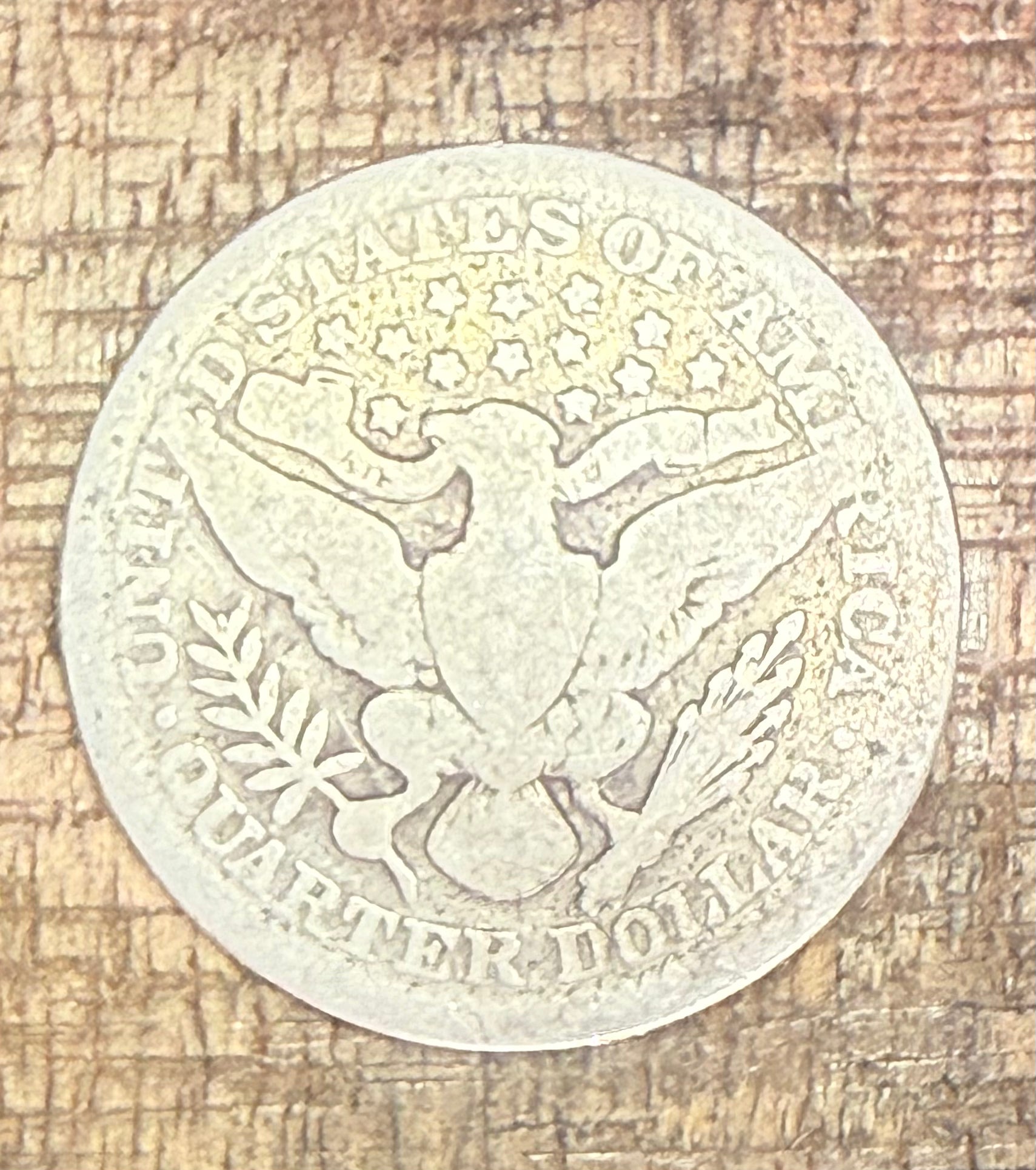 1907 50C US Barber Quarter  Dollar
