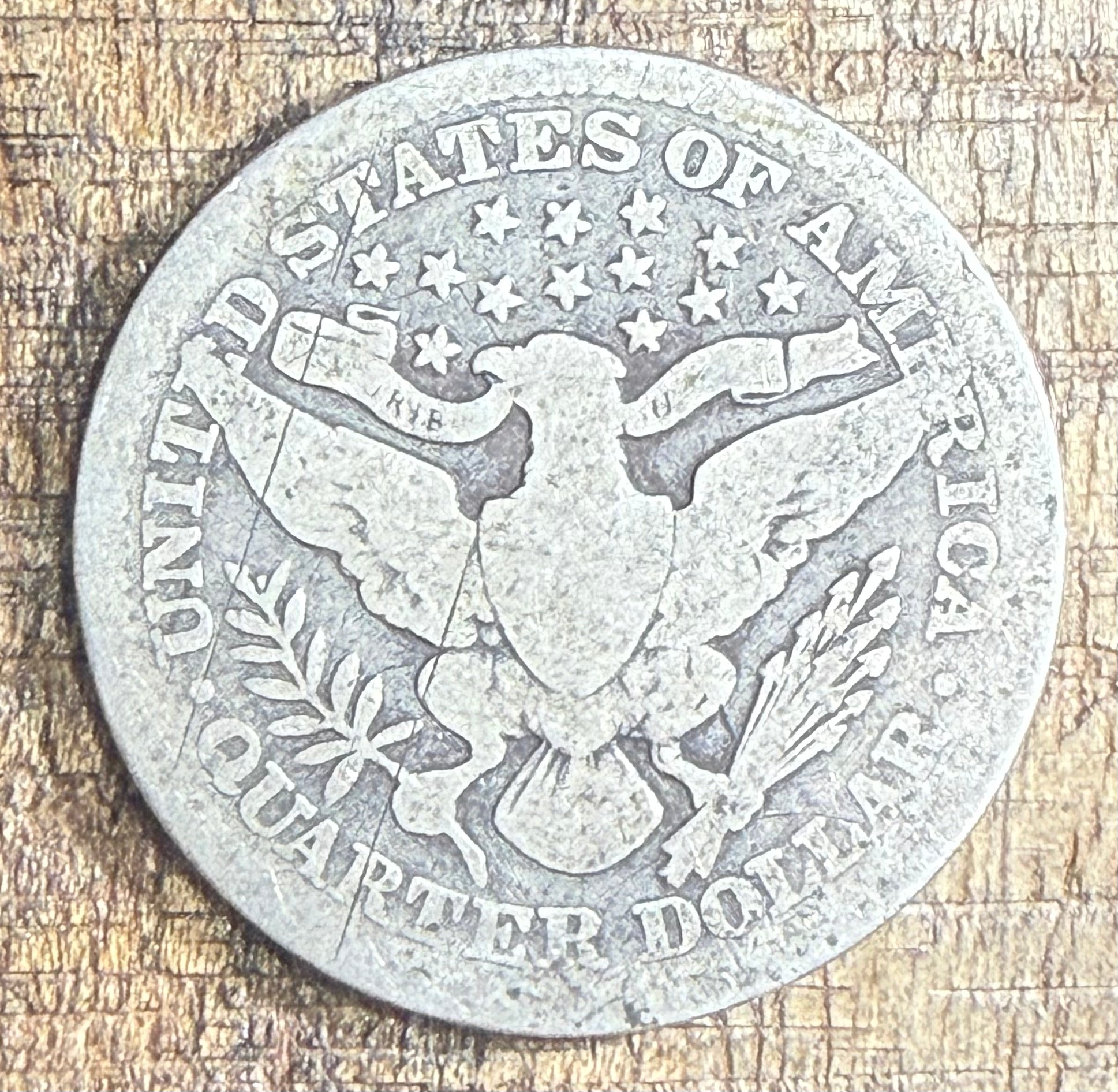 1915 50C US Barber Quarter  Dollar