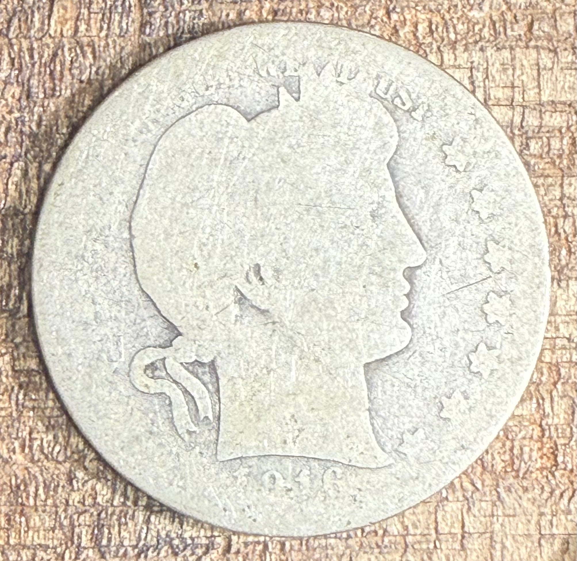 1916 50C US Barber Quarter  Dollar