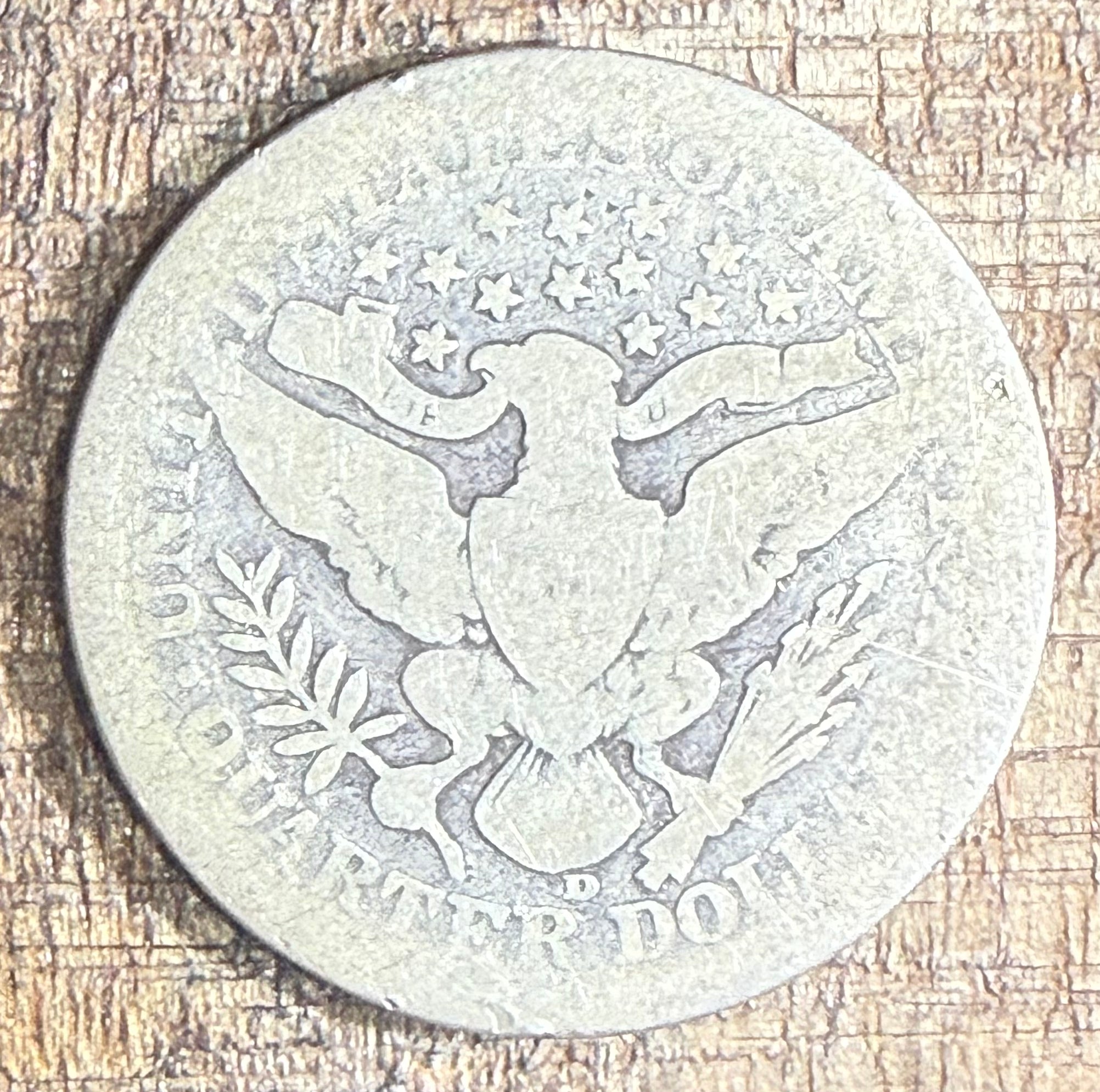 1916-D 50C US Barber Quarter  Dollar