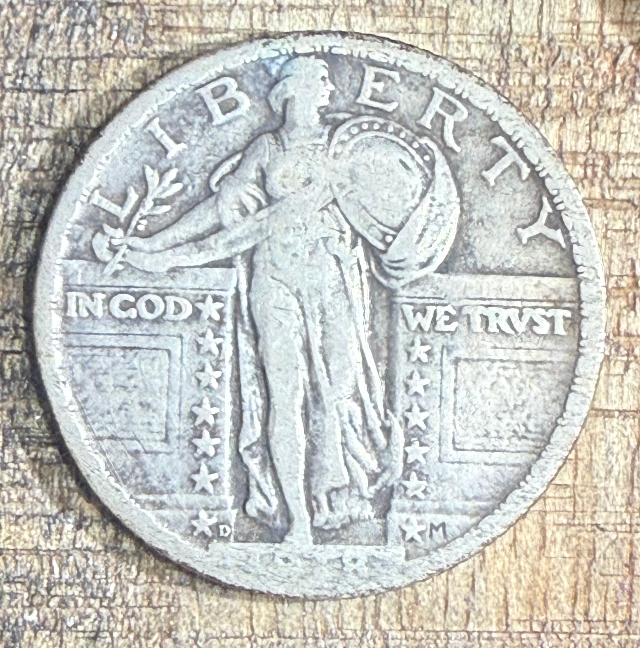 1918-D 25C US Standing Liberty Quarter