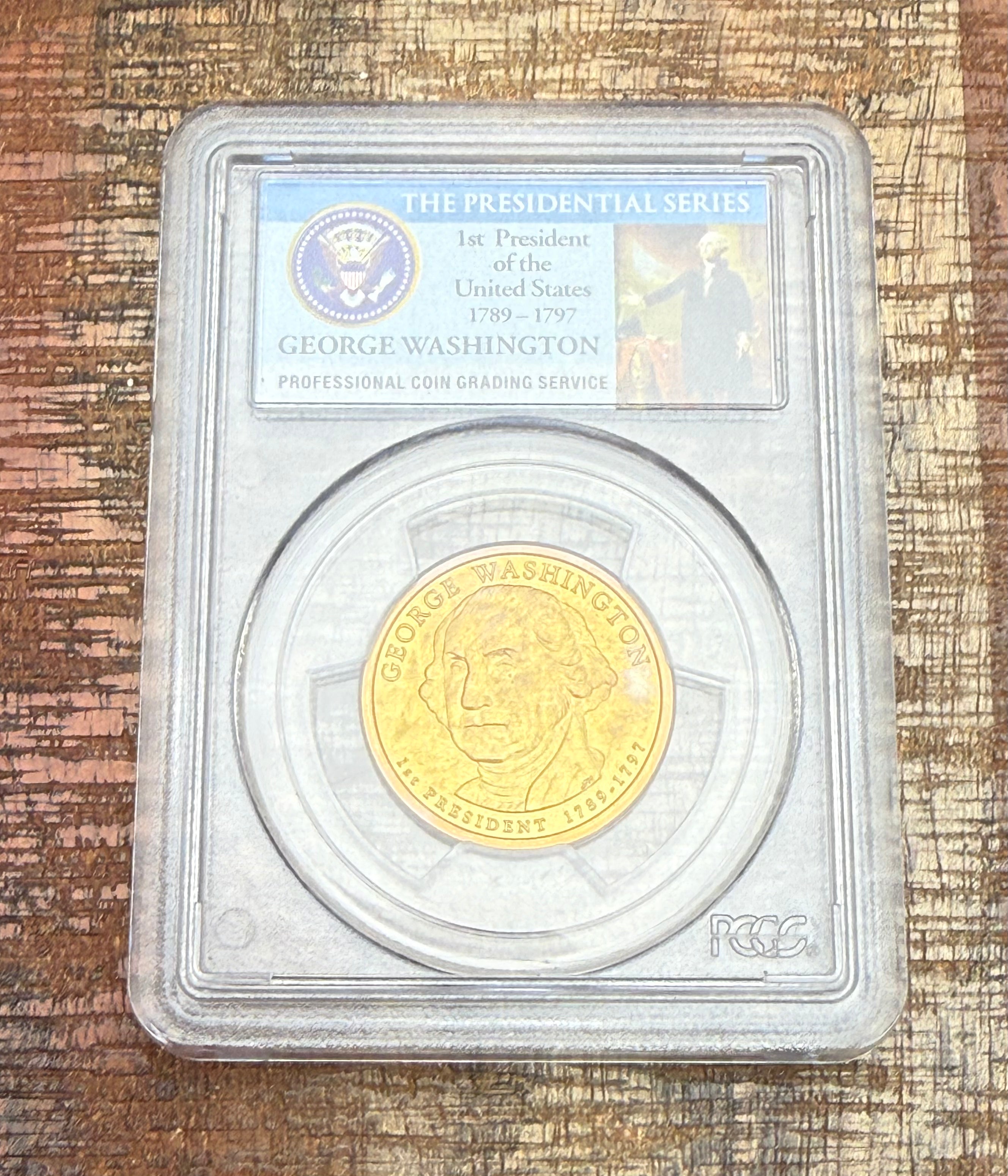 2007 $1 George Washington Presidential Dollar ~ Mint Error-Missing Edge Lettering ~ PCGS MS65