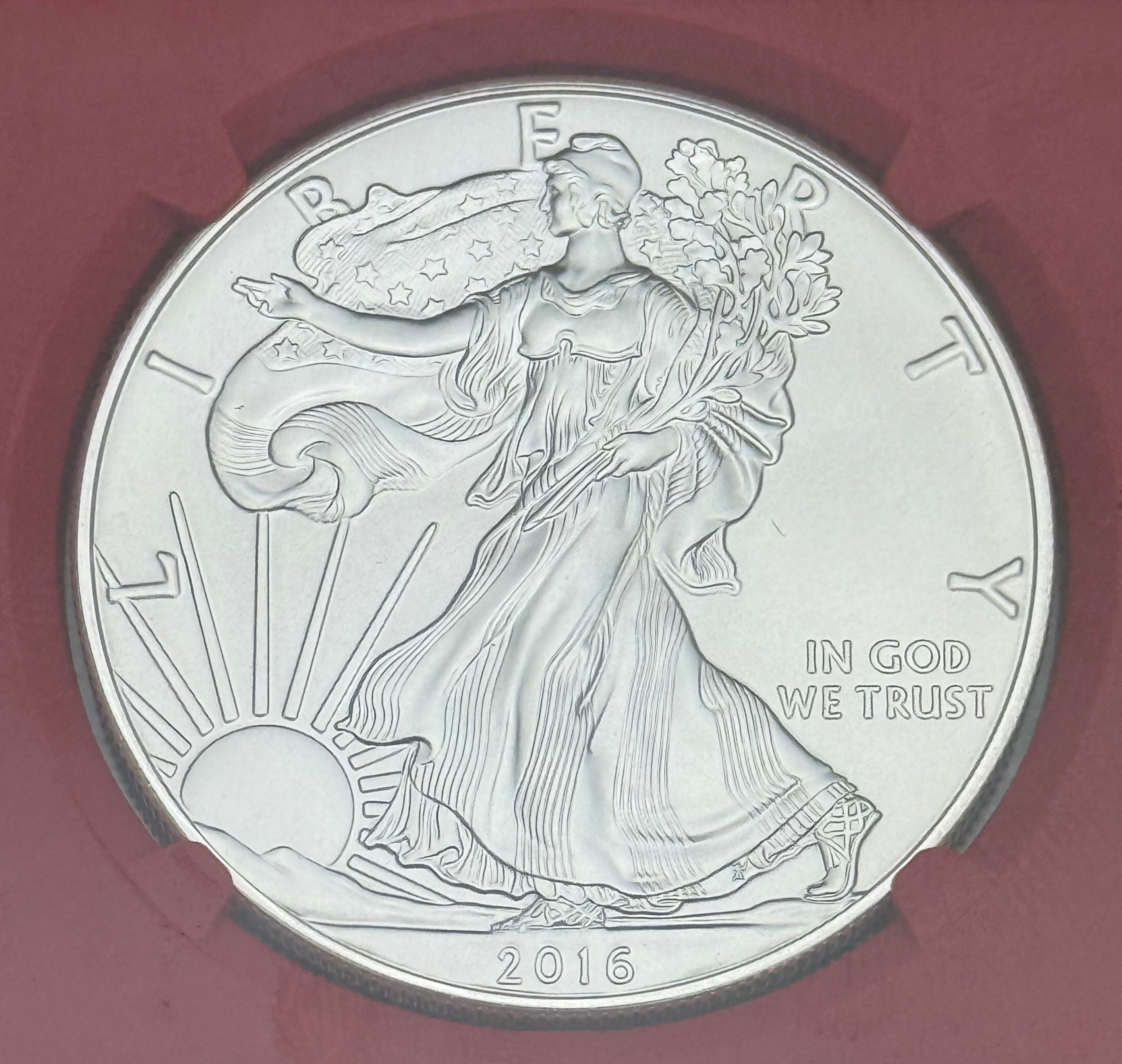 2016 $1 American Silver Eagle ~ NGC MS70 ~ First Day of Issue ~ 30th Anniversary